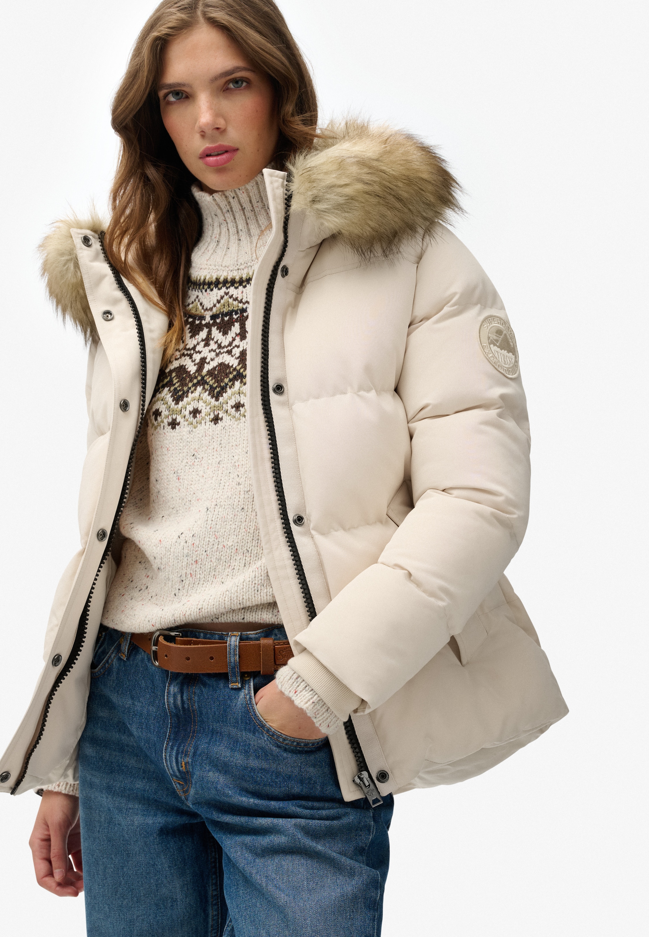 Superdry Steppjacke »EVEREST 5 BAFFLE PUFFER JKT«, mit Kapuze
