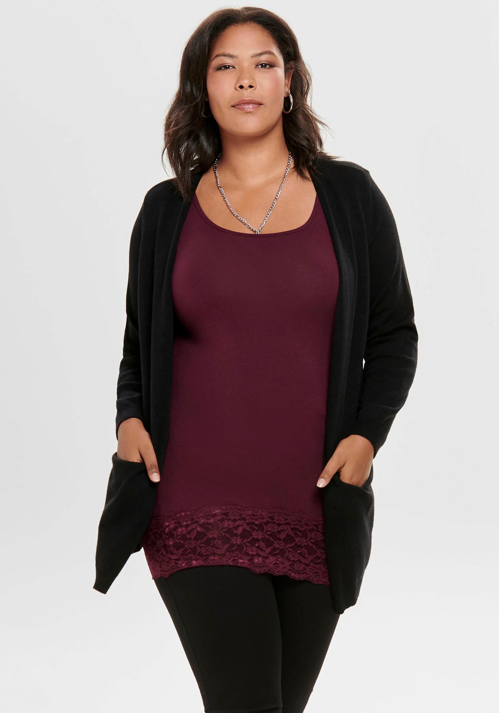 ONLY CARMAKOMA Cardigan »CARSTONE«, mit Eingrifftaschen