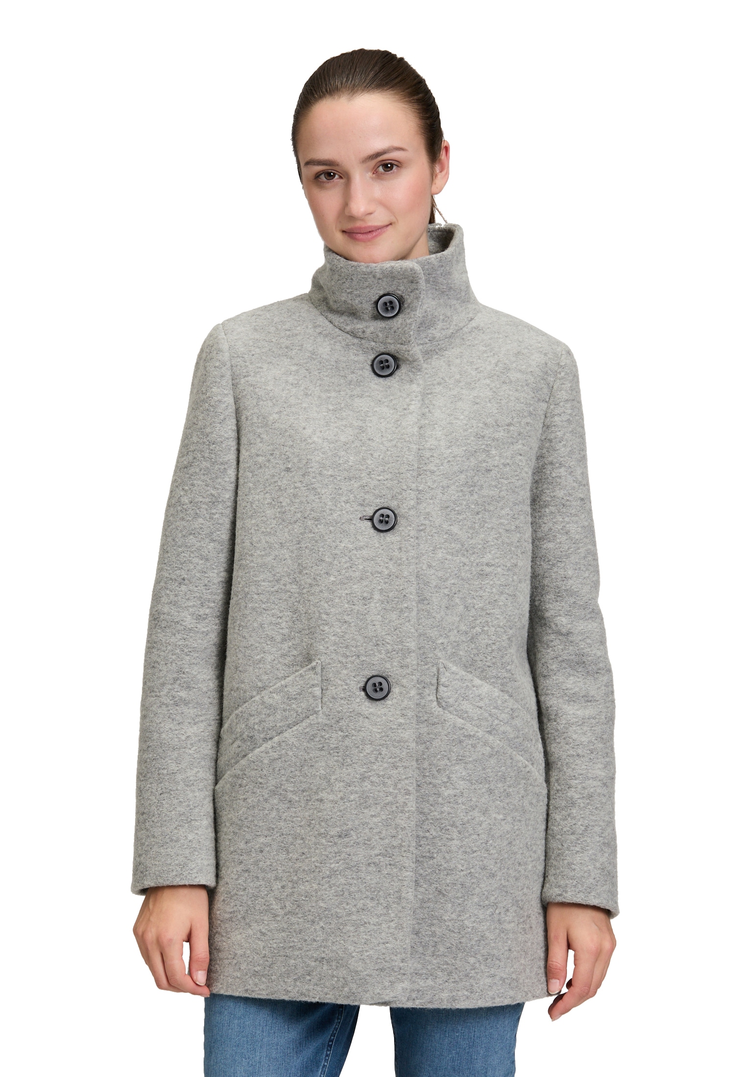 Amber & June Kurzjacke »Kurzmantel mit Stehkragen«
