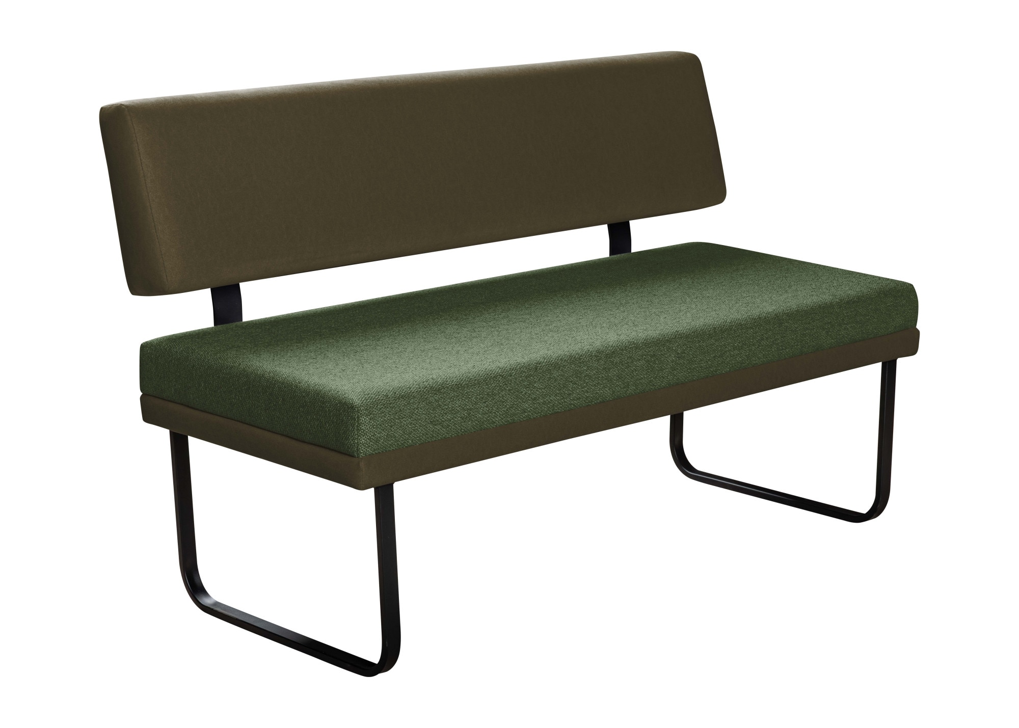 OTTO home Sitzbank »Gabi Esszimmerbank, Bank, Küchenbank, Polsterbank« Gestell aus matt-schwarzem Flachmetall, stabil, 2-Stoff-Design