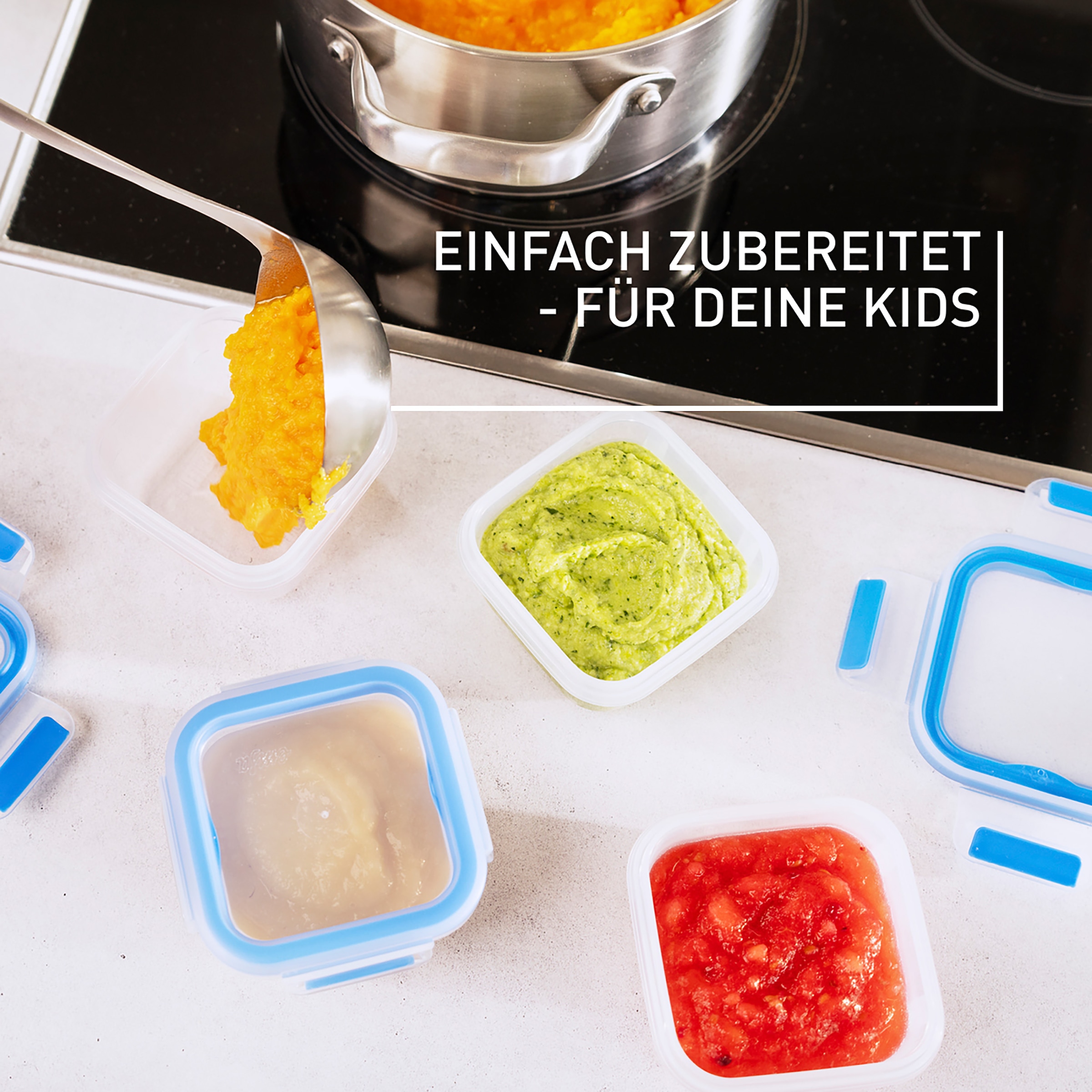 Emsa Frischhaltedose »Clip & Close«, (Set, 8 tlg., 4 Frischhaltedose mit Deckel), dicht, hygienisch, unbedenklich, spülmaschinengeeignet