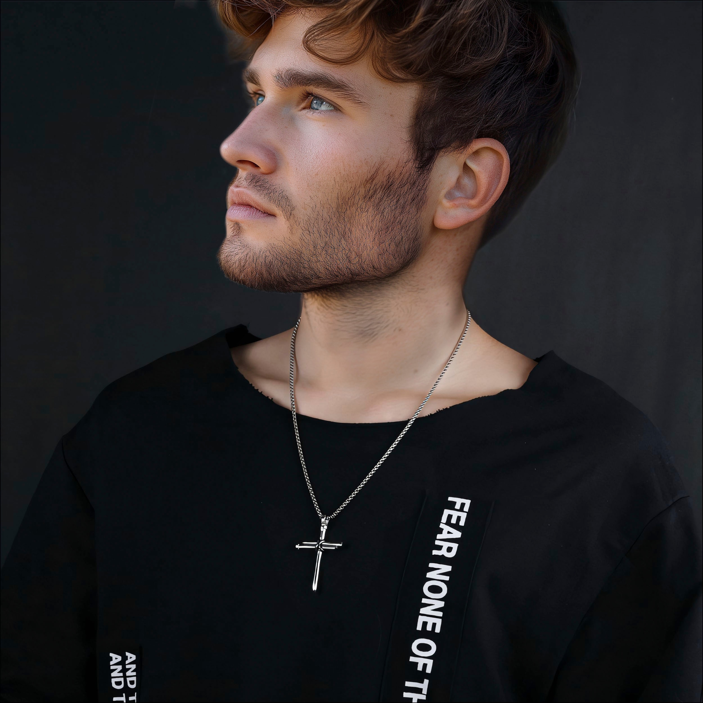 Firetti Kette mit Anhänger »Schmuck Geschenk Edelstahl Halsschmuck Halskette Venezianerkette Kreuz«