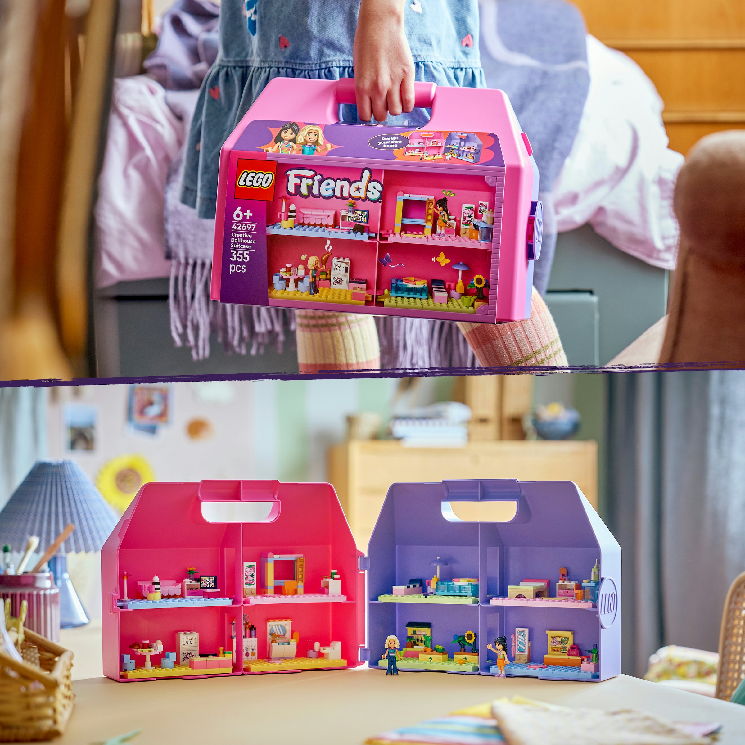 LEGO® Konstruktionsspielsteine »Kreativer Puppenhauskoffer (42697), LEGO Friends« Made in Europe