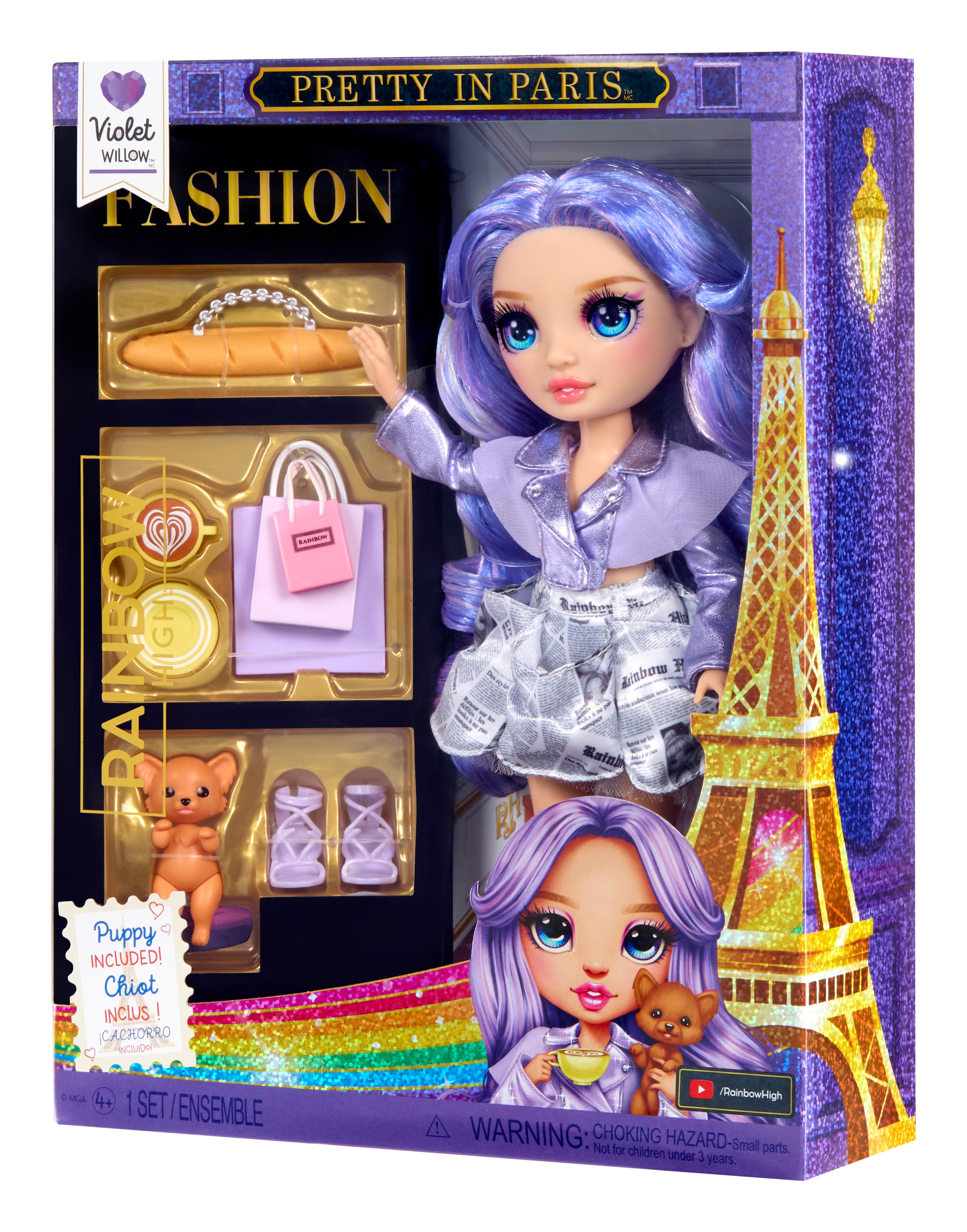 RAINBOW HIGH Anziehpuppe »Rainbow High Pretty in Paris Fashion Doll- Violet«