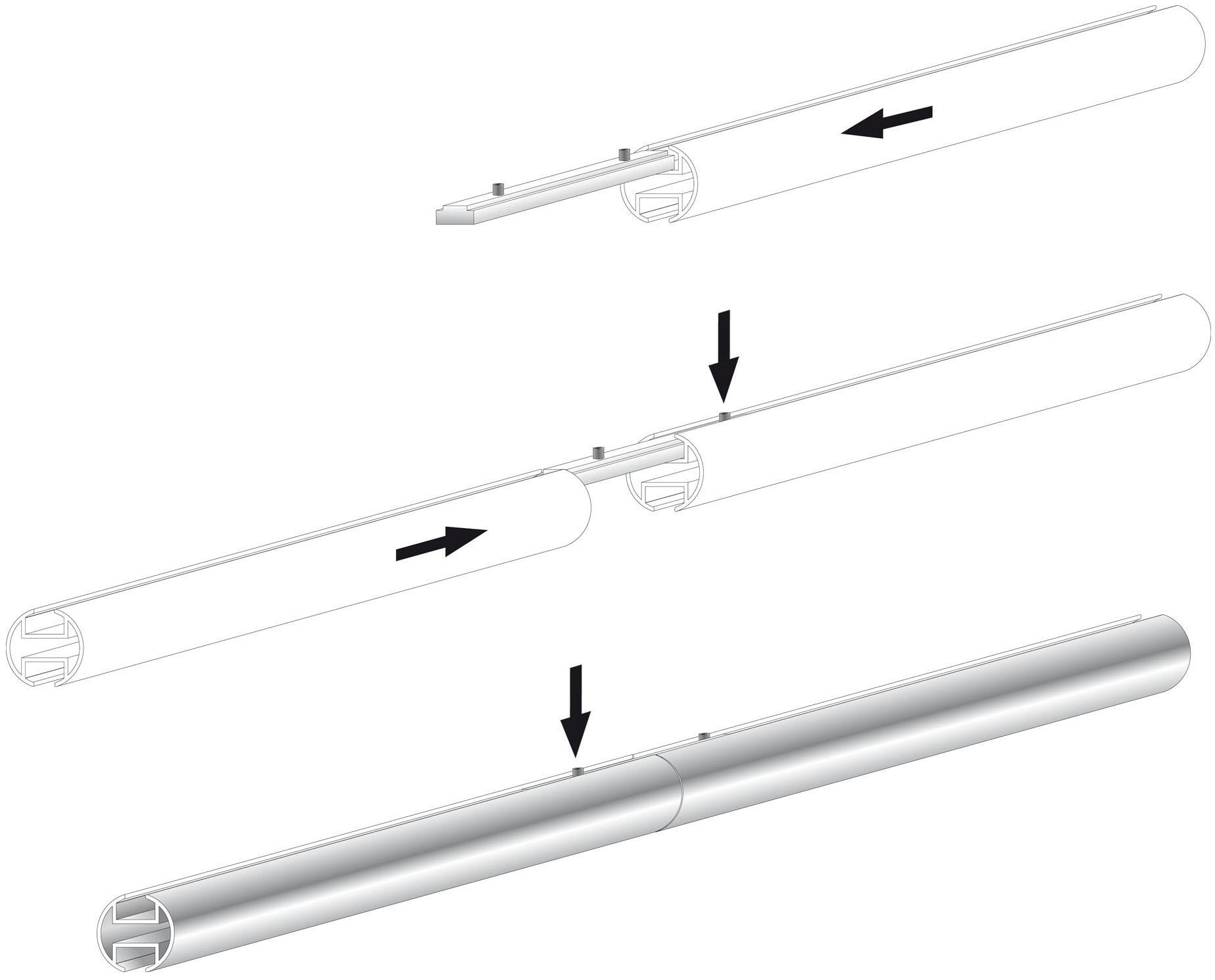 LICHTBLICK ORIGINAL Verbinder für Innenlaufprofile Ø 16 mm