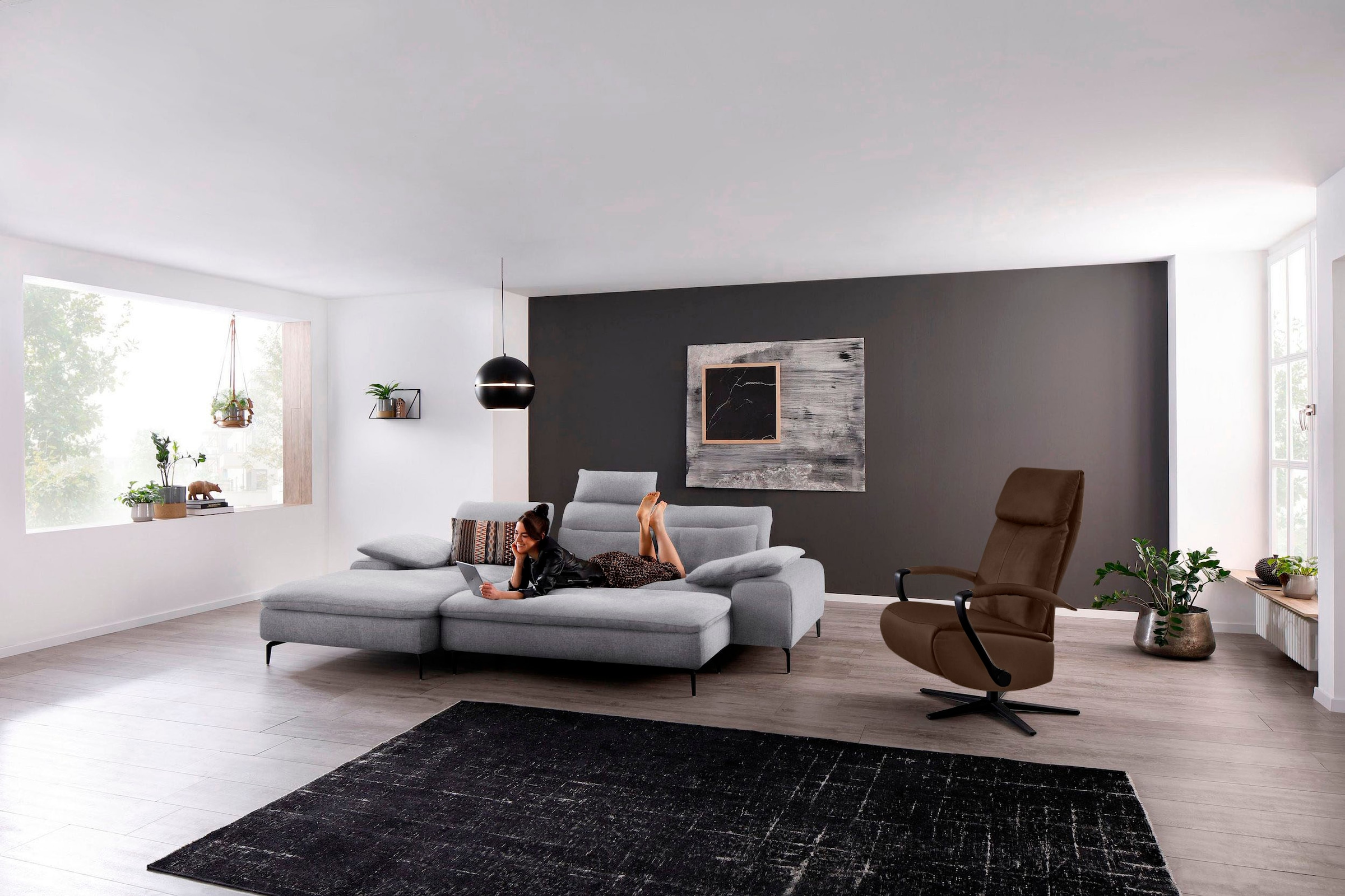 W.SCHILLIG Relaxsessel »rumbaa« wahlweise mit Doppelmotor, in Größen S, M & L, mit 5-Sternfuß