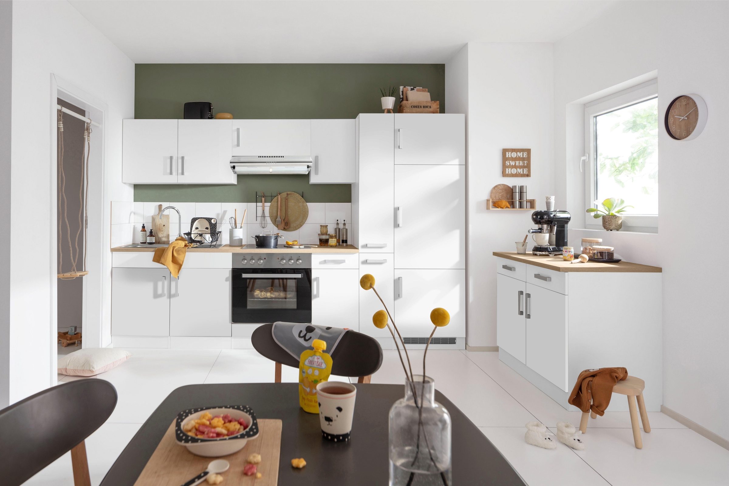 KOCHSTATION Küchenzeile »KS-Gera« Breite 300 cm, wahlweise mit E-Geräten, mit Arbeitsplatte