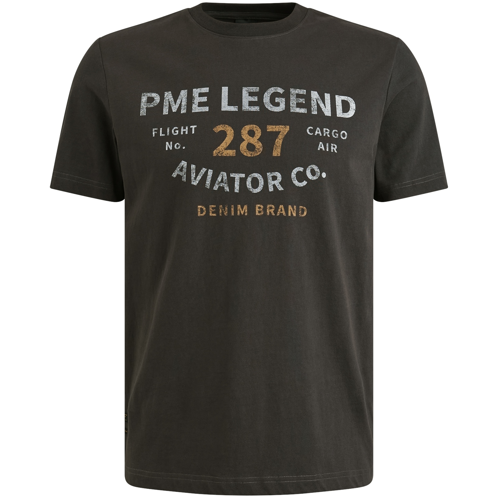 PME LEGEND T-Shirt »Short sleeve r-neck open end jersey«, mit Logo-Print