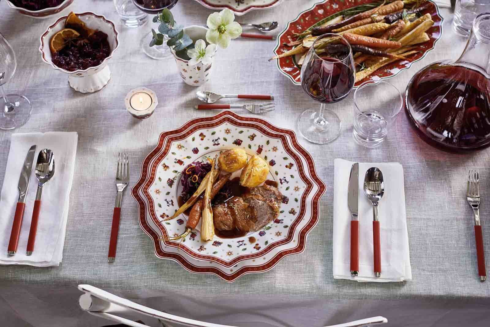 Villeroy & Boch Besteck-Set »Tafelbesteck S+ Cranberry 24er Set rot«