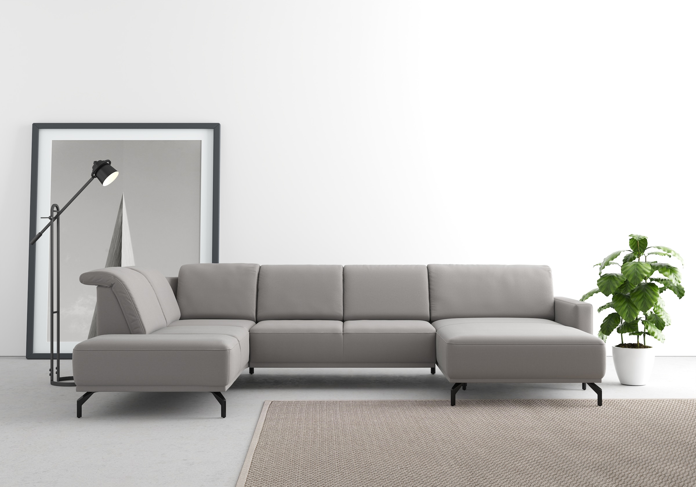 sit&more Wohnlandschaft »Bailando U-Form« wahlweise mit Kopfteilverstellung und Vorziehsitz, motorisch