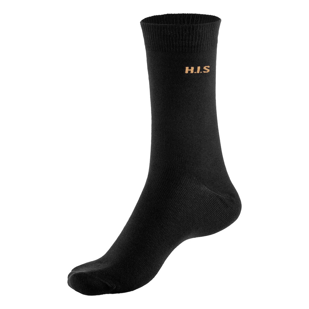 H.I.S Socken, (10 Paar), mit farbigem Innenbund