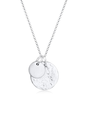 Elli Kette mit Anhänger »Plättchen Münzen Organic Look 925 Silber« kaufen