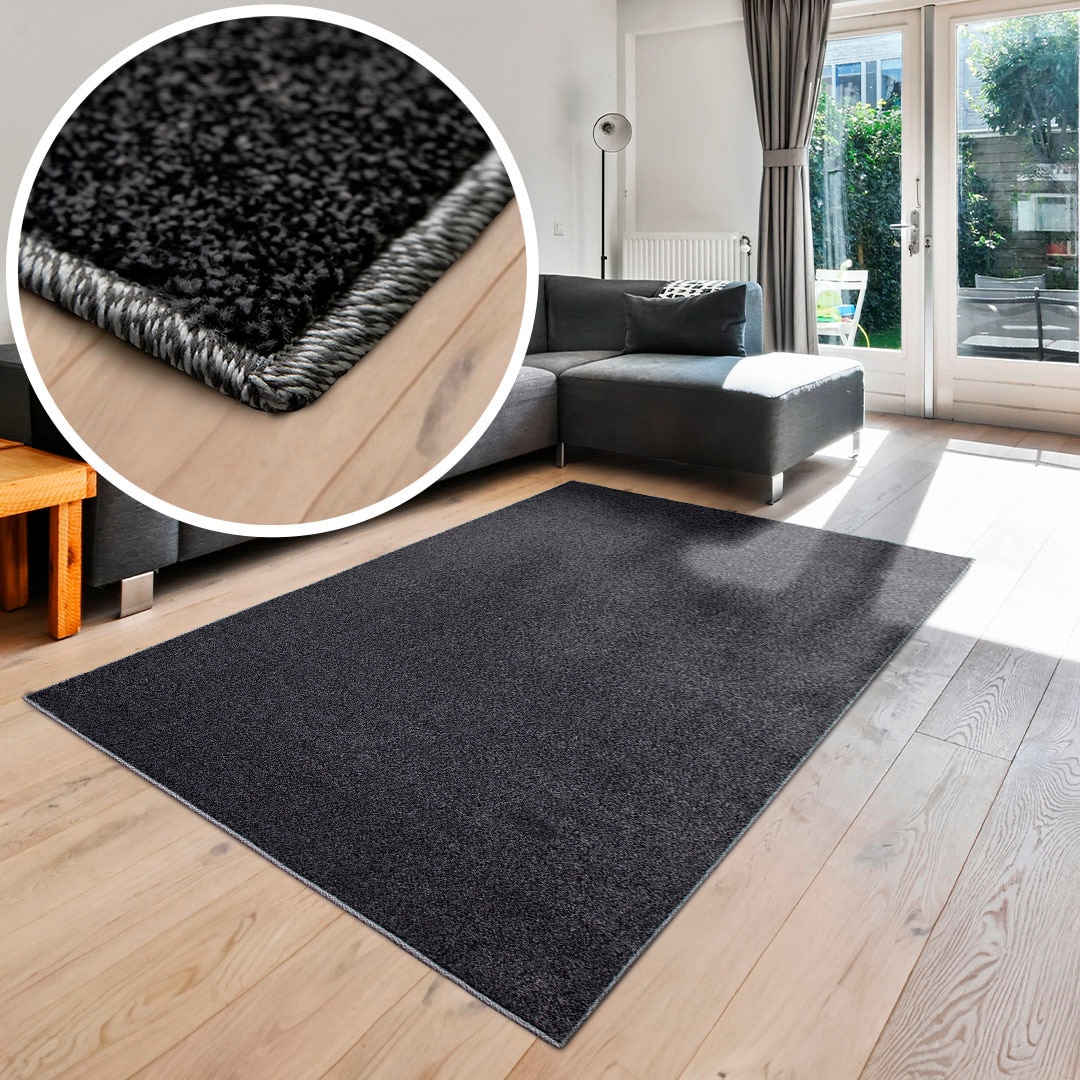 my home Teppich »»Pieter««, im Melange-Effekt Kurzflor,Design-Teppich mit mit weichem rechteckig, Flor, besonders OTTO-Shop