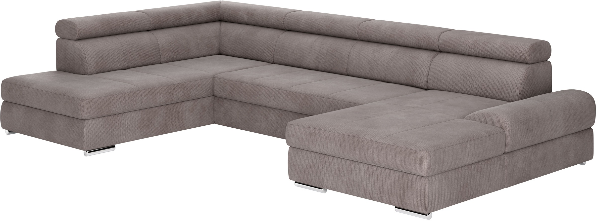 sit&more Wohnlandschaft »U-Form«, mit verstellbaren Kopfteilen, wahlweise mit Bettfunktion