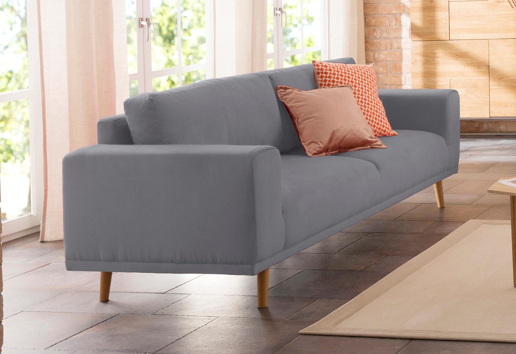 Home affaire 3-Sitzer »Lasse« im scandinavischem Stil mit Holzfüßen