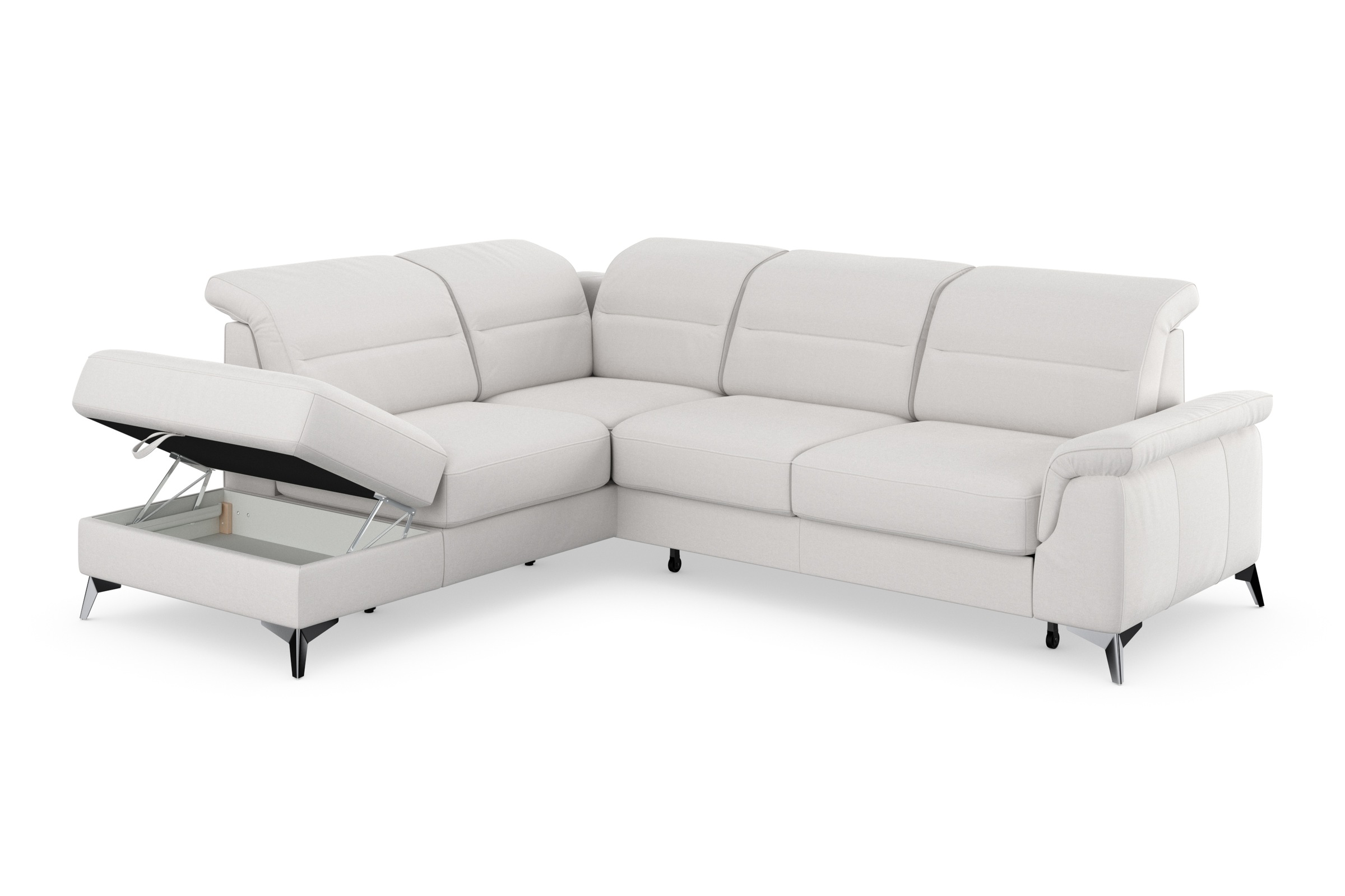 sit&more Ecksofa »Sinatra L-Form«, mit Ottomane, optional mit Kopfteilverstellung und Armteilfunktion