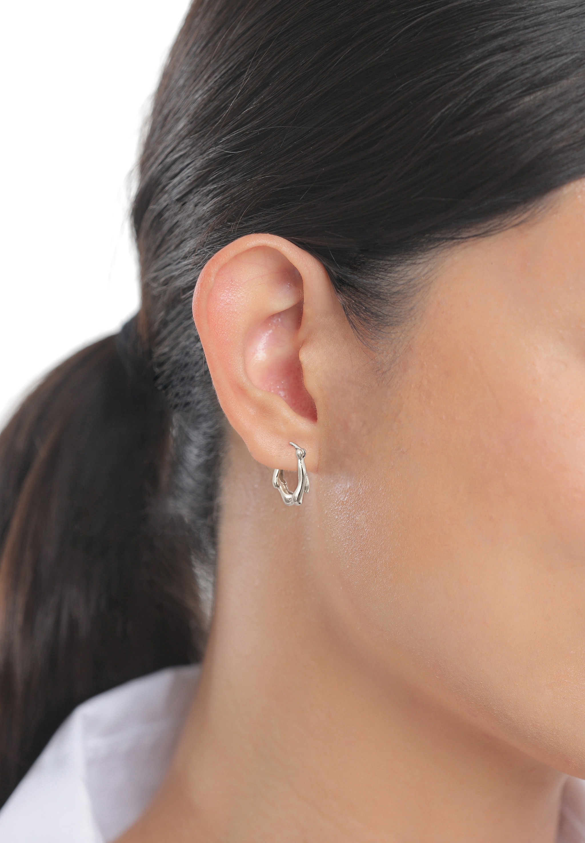 Elli Paar Creolen »Ohrringe Creolen Melted 925 Sterling Silber«