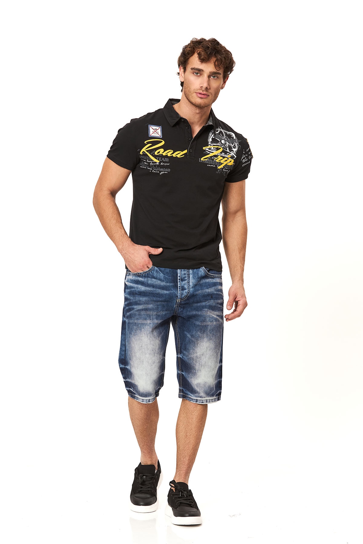 Cipo & Baxx Jeansbermudas Baumwolle, regular fit