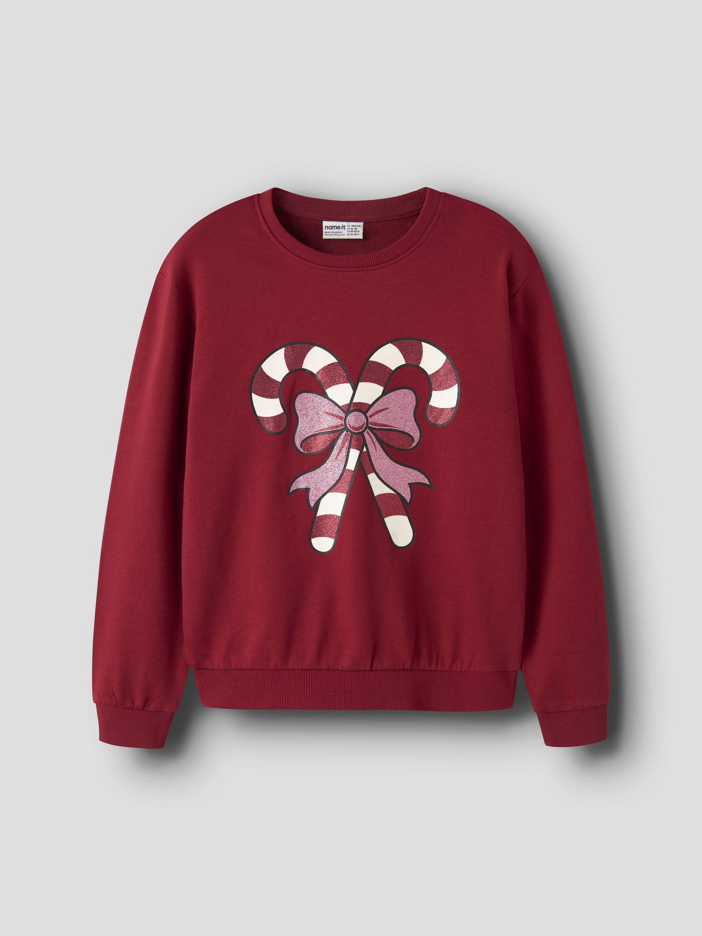 Name It Weihnachtssweatshirt »NKFVERTRUD LS NREG SWEAT BRU«, Weihnachten, Baumwolle, regular fit
