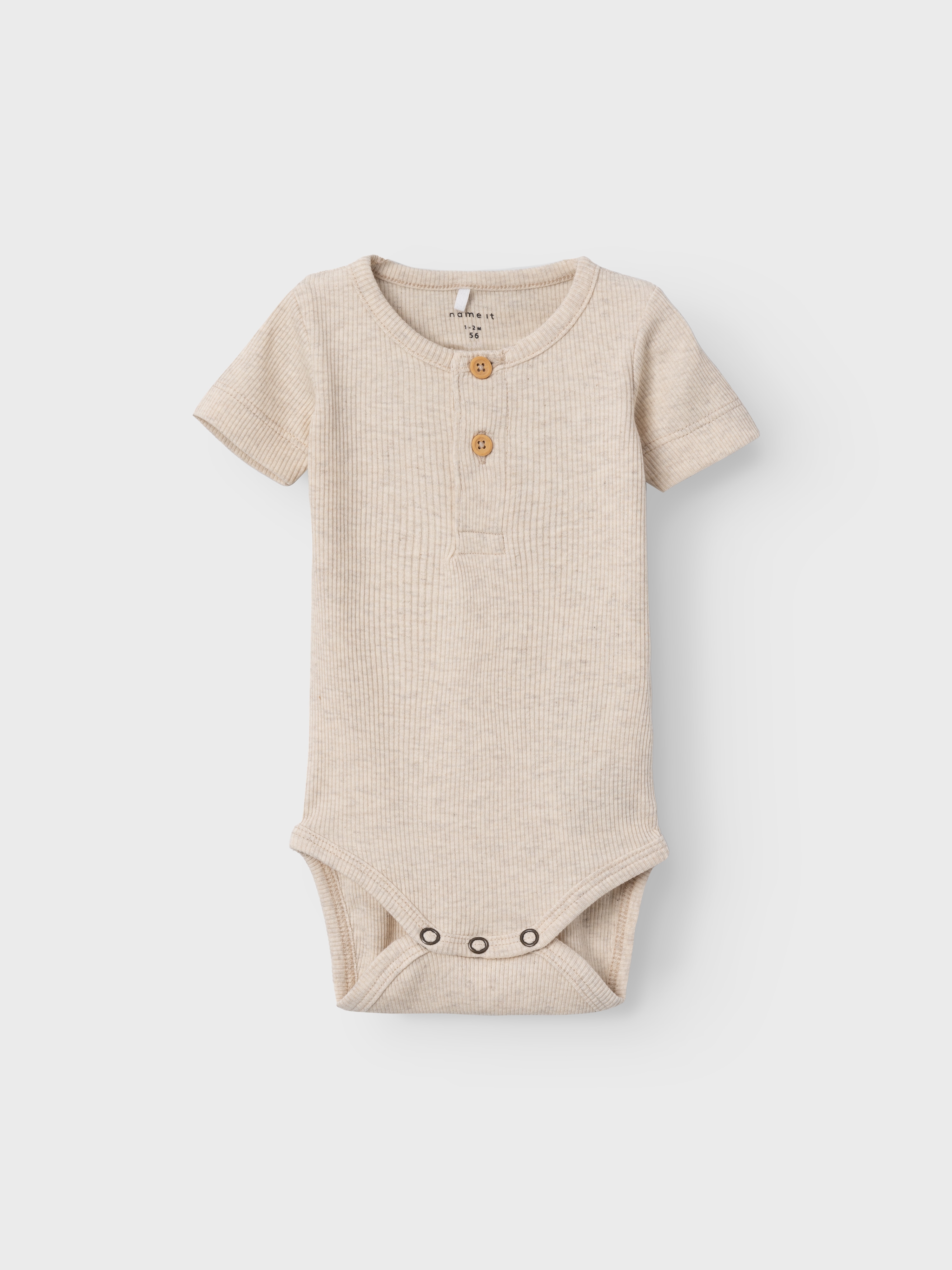 Name It Kurzarmbody »NBMKAB SS BODY NOOS« Baumwollmischung, Kurzarm, Knopf-Details, Größe N-Gr