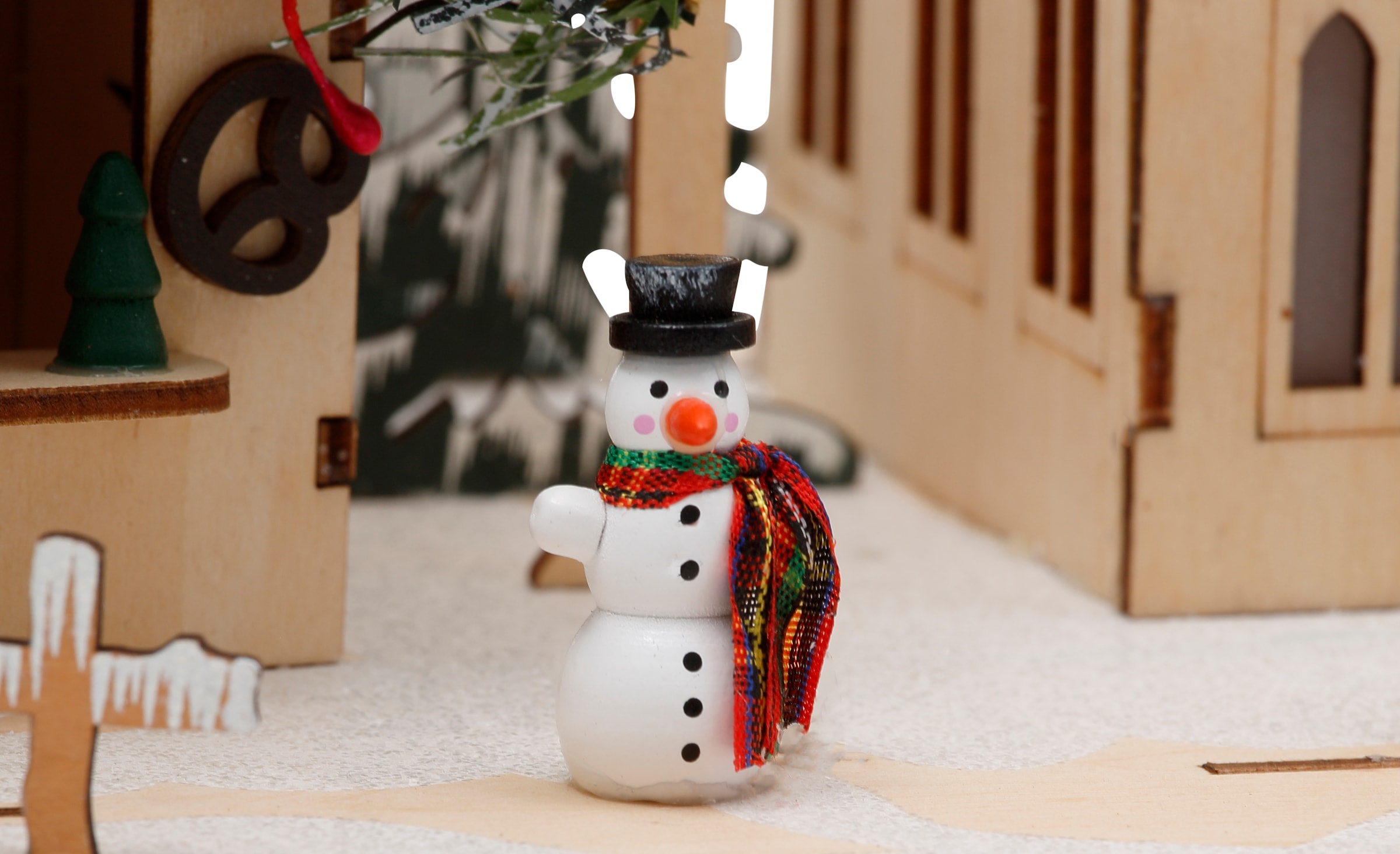 Home affaire Weihnachtsdorf »mit cm OTTO Winterlandschaft«, Breite LED-Beleuchtung, 50 aus Weihnachtsdeko online Holz, ca. mit bei idyllischer