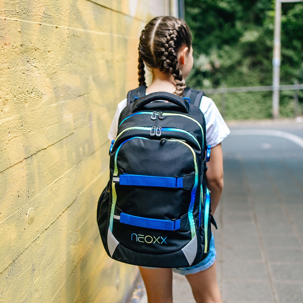 neoxx Schulrucksack »Active, Neon Flash«, reflektierende Details