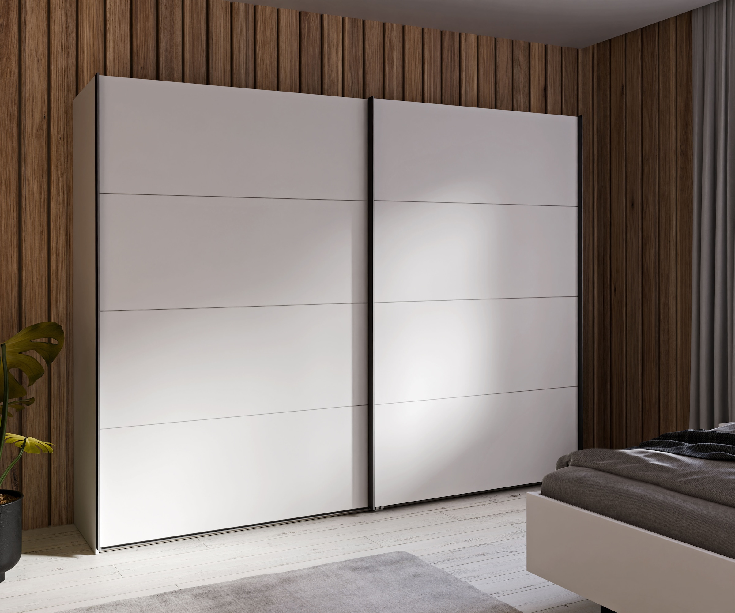 FORTE Schwebetürenschrank, Schwebetürenschrank, Stauraum Vielzahl an Zubehör