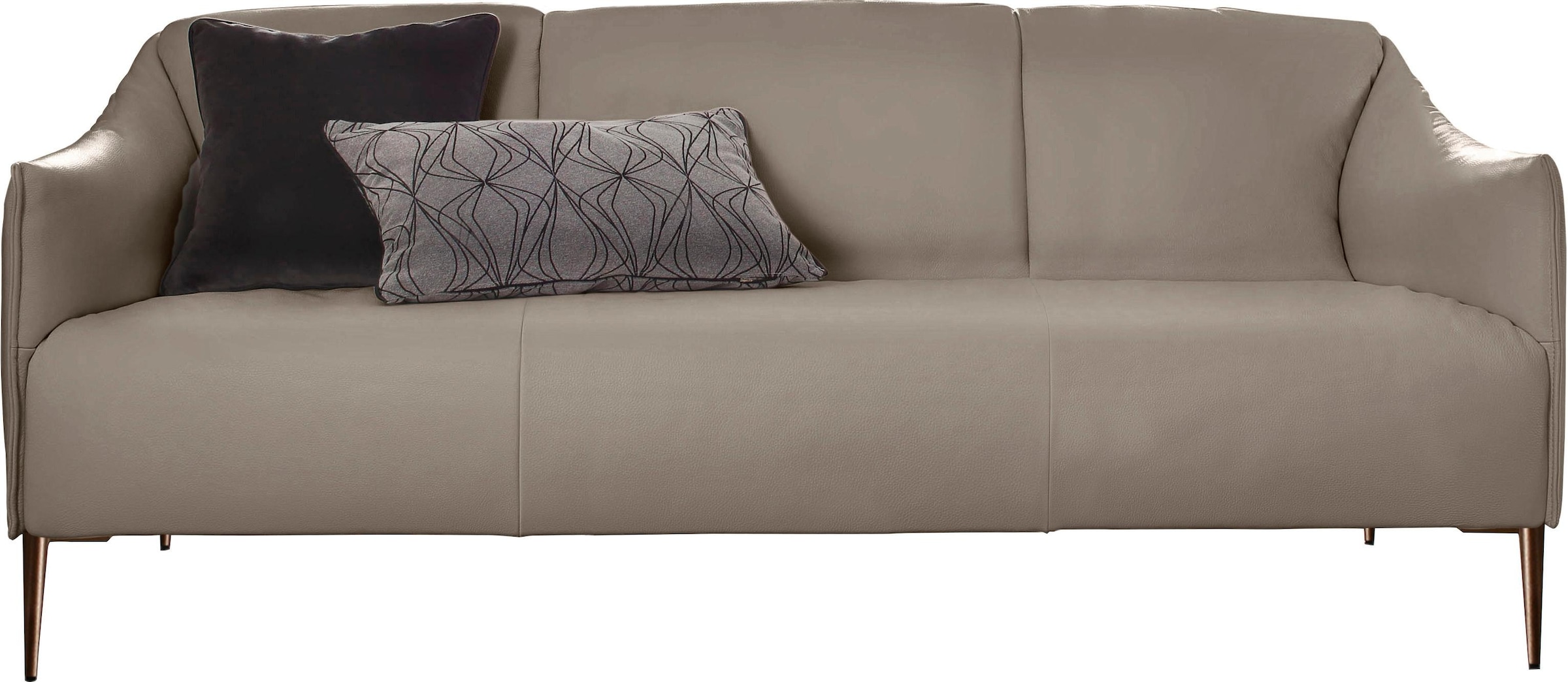W.SCHILLIG 2,5-Sitzer »sally Design-Sofa, Loungesofa, bequem, schmale Armlehnen, Breite 194cm« mit Metallfüßen in Bronze pulverbeschichtet, Breite 194 cm