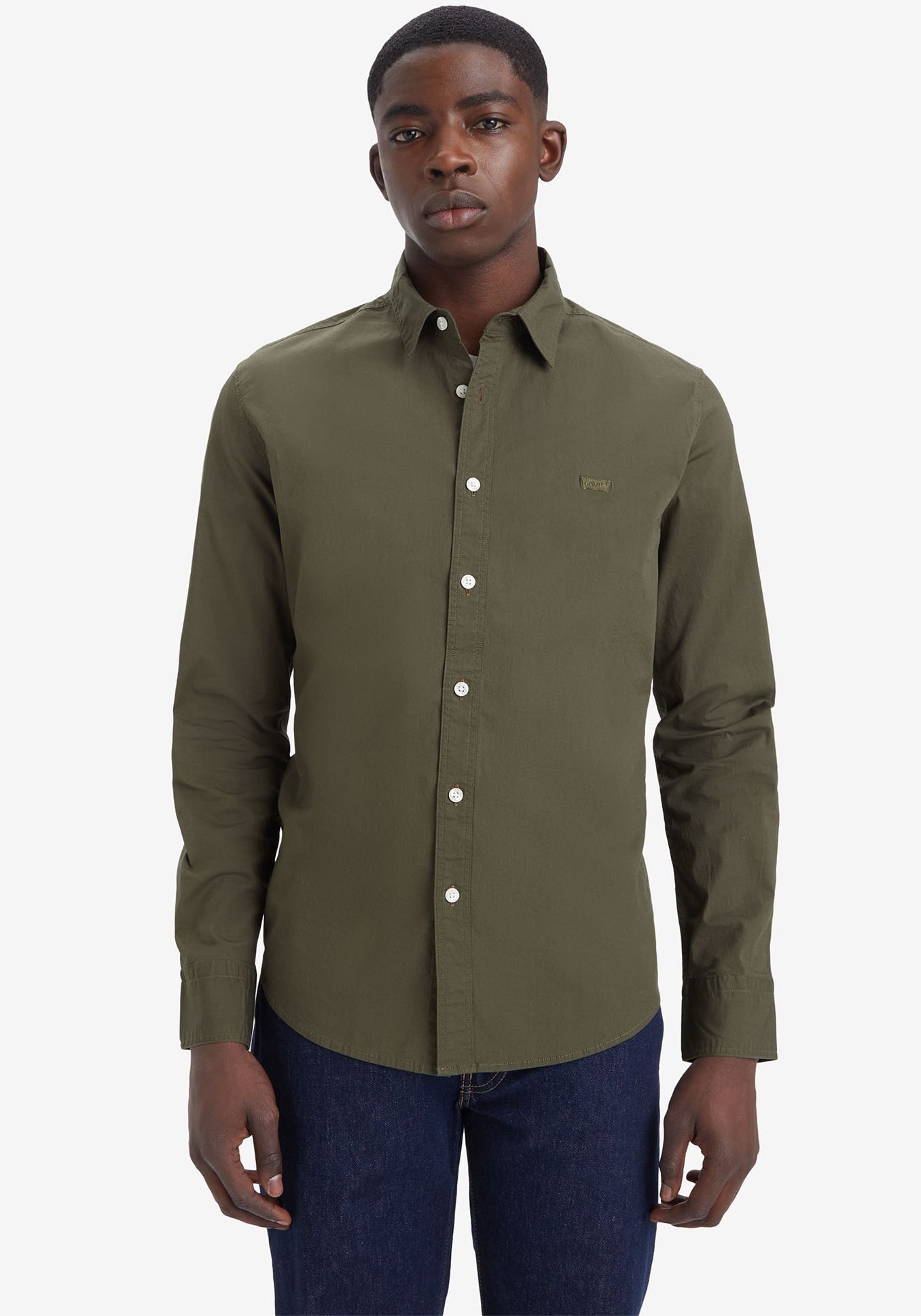 Levi's® Jeanshemd »BATTERY HM SHIRT SLIM«, mit Logobadge