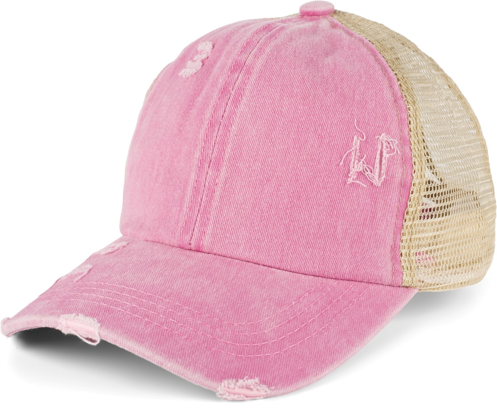styleBREAKER »Ponytail Baseball Cap Used Look mit Mesh Einsatz« 1 Stk.