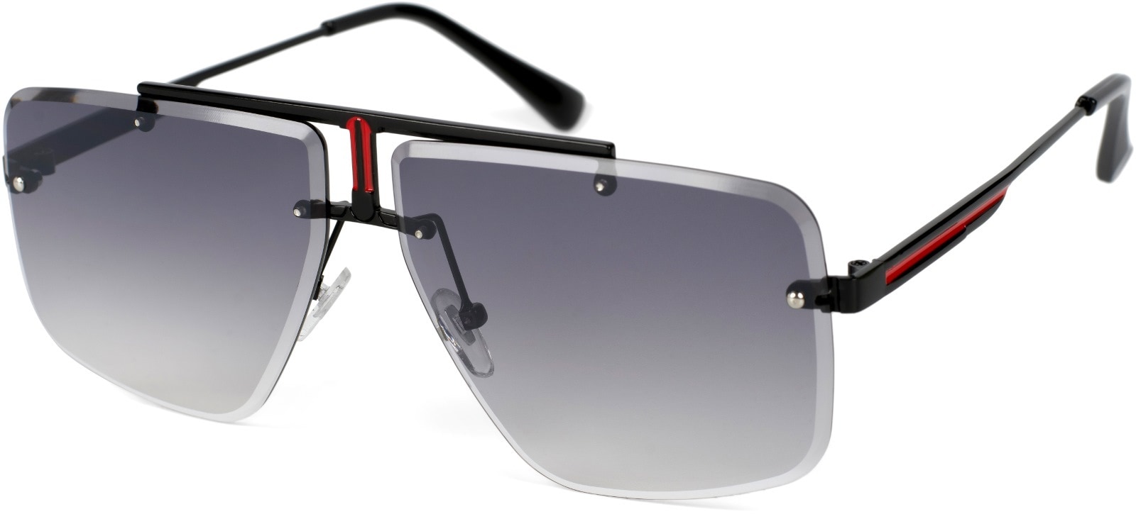 styleBREAKER Sonnenbrille »Rechteckige Retro Sonnenbrille mit Diamant Schliff« 1 Stk.