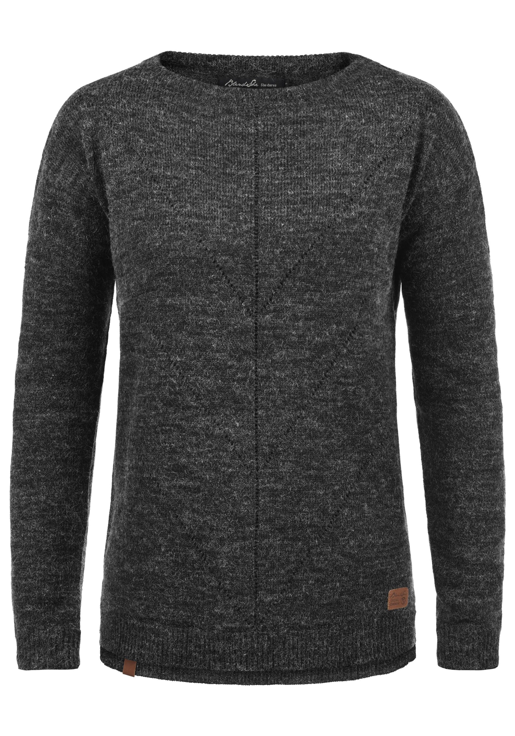 Blendshe Strickpullover »Nana«, Strickpulli mit Ajour-Strickmuster