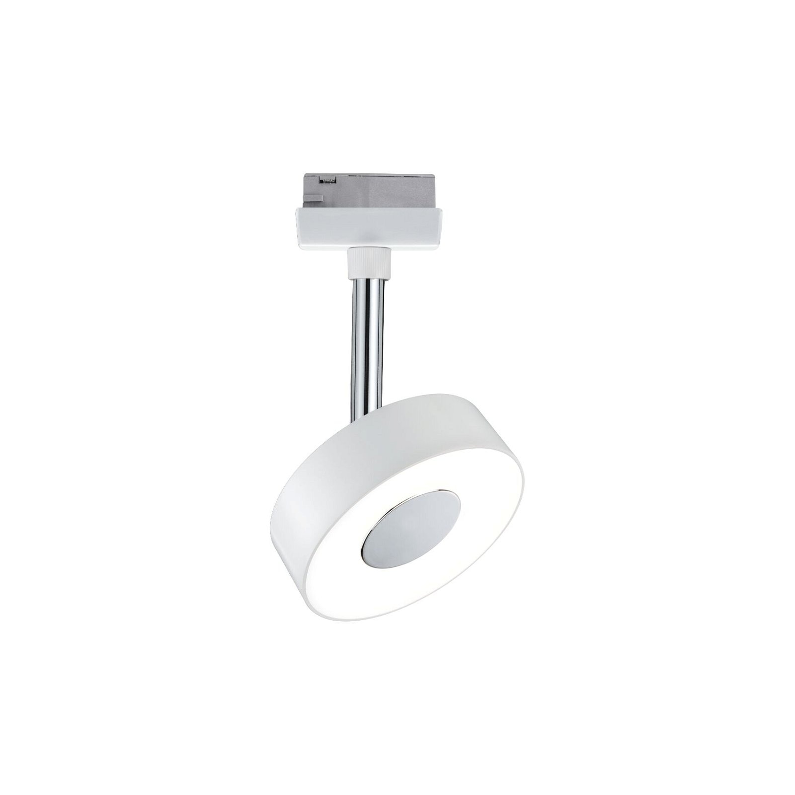 Paulmann Schienensystem-Leuchten »URail Schienenspot Circle Einzelspot 222lm 5,3W 2700K 230V Chrom matt«, dimmbar, Einzelspot