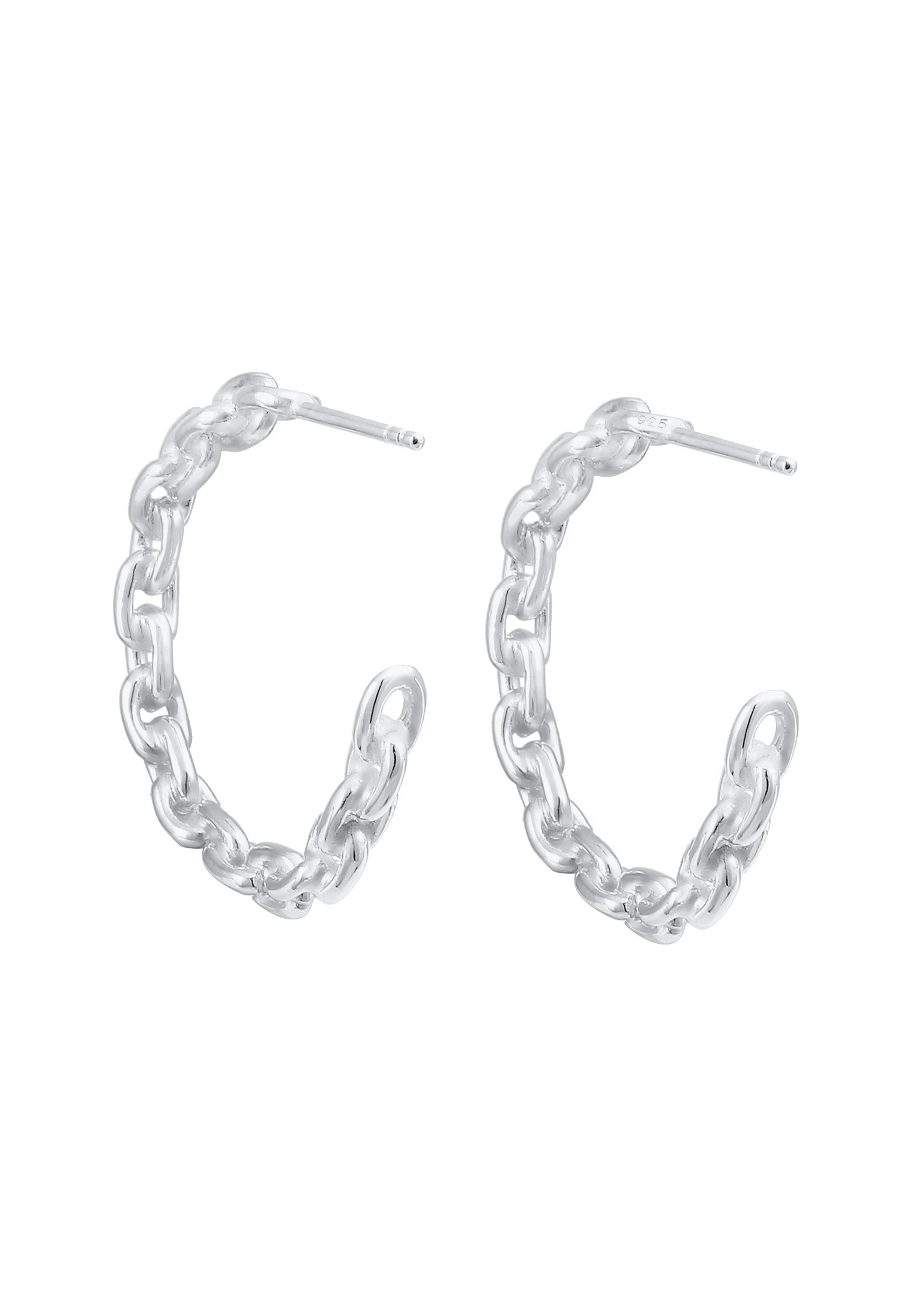 Elli Paar Creolen »Ohrringe Creolen Glieder Design 925 Sterling Silber«