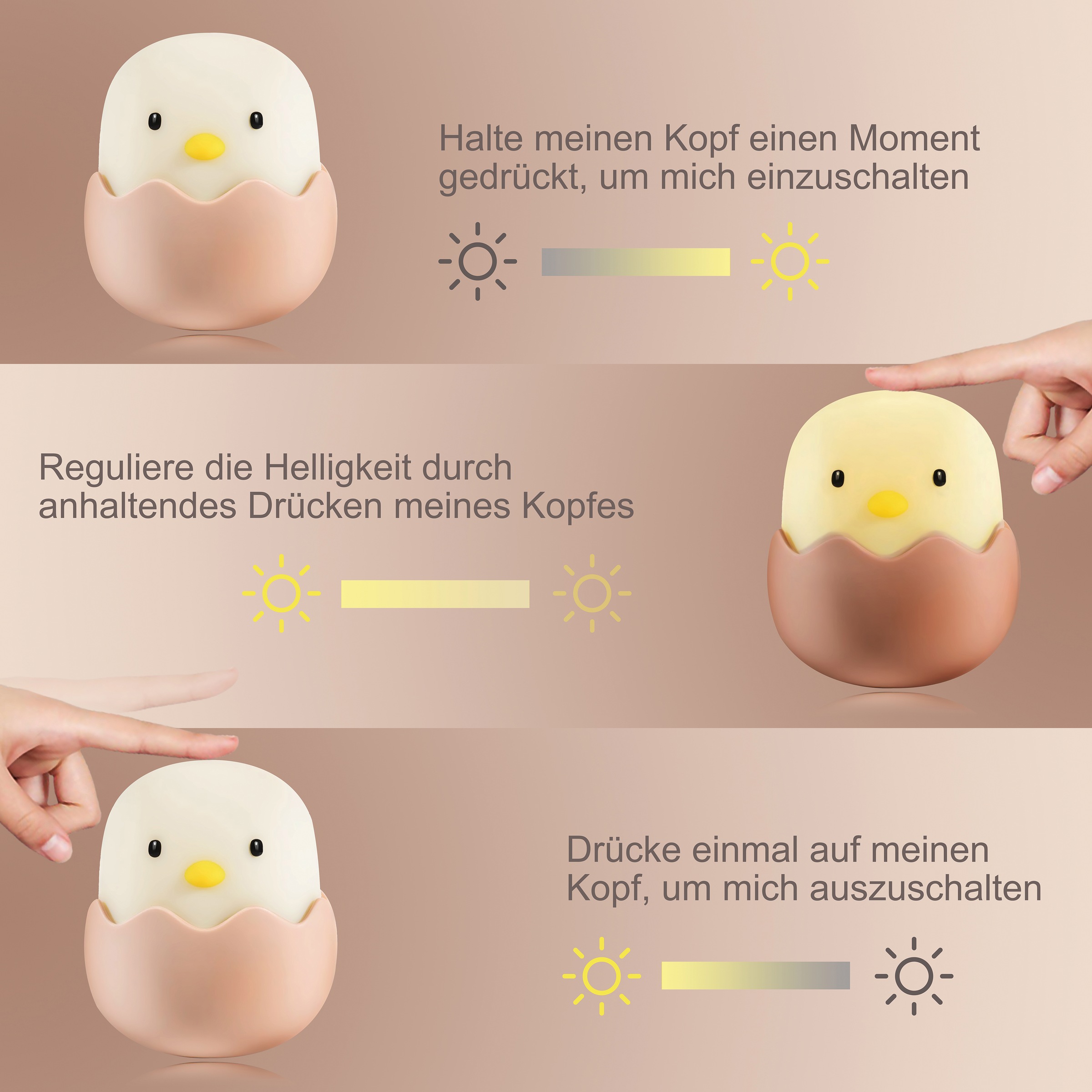 Egg Online Nachtlicht kaufen Egg«, flammig-flammig, Shop OTTO 1 Eggy LED »Eggy niermann im Nachtlicht