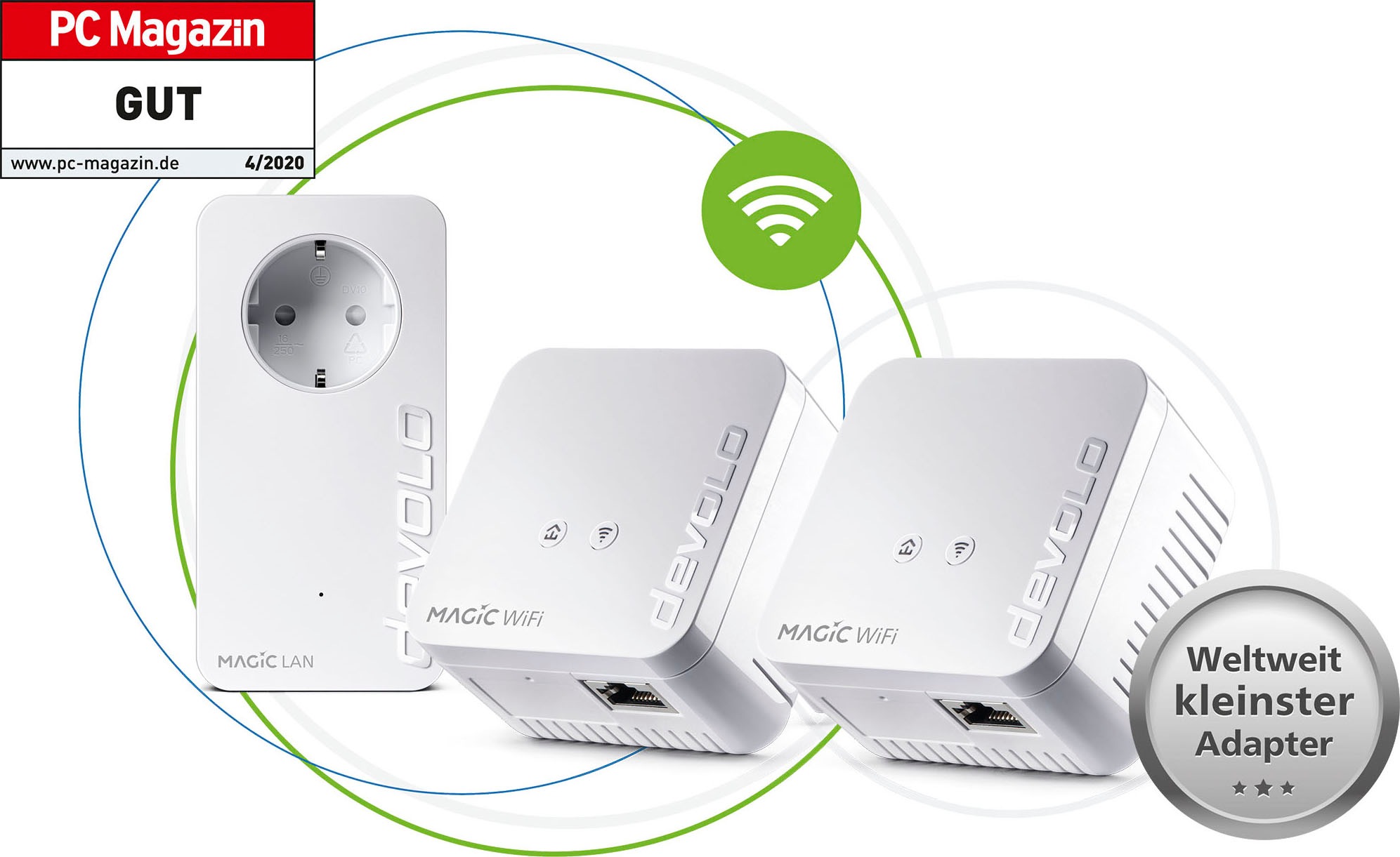 DEVOLO WLAN-Router »Magic 1 WiFi mini Multiroom Kit (1200Mbit, G.hn, Mesh)«