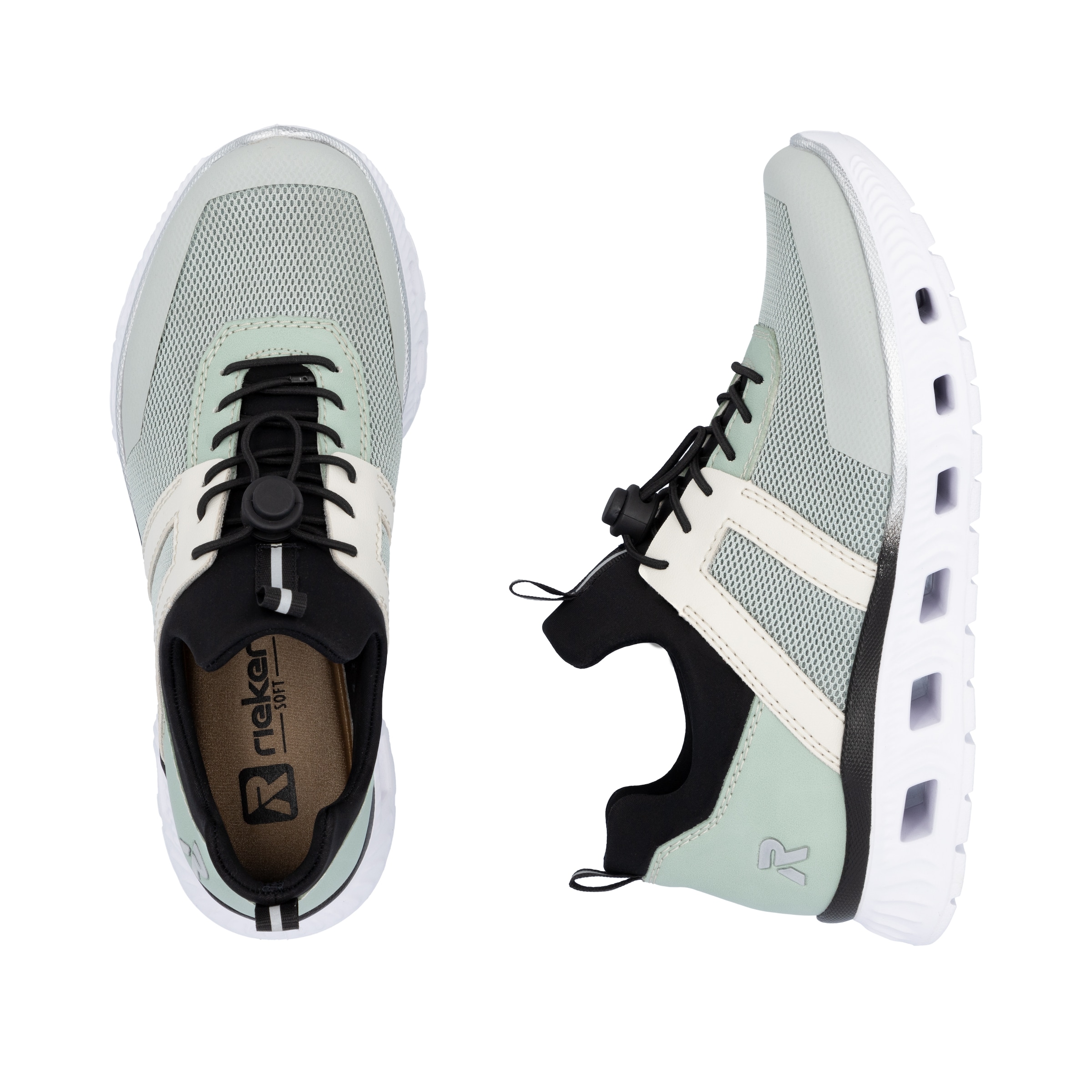 RIEKER Sport Slip-On Sneaker, Chunky Slipper, Freizeitschuh in veganer Verarbeitung
