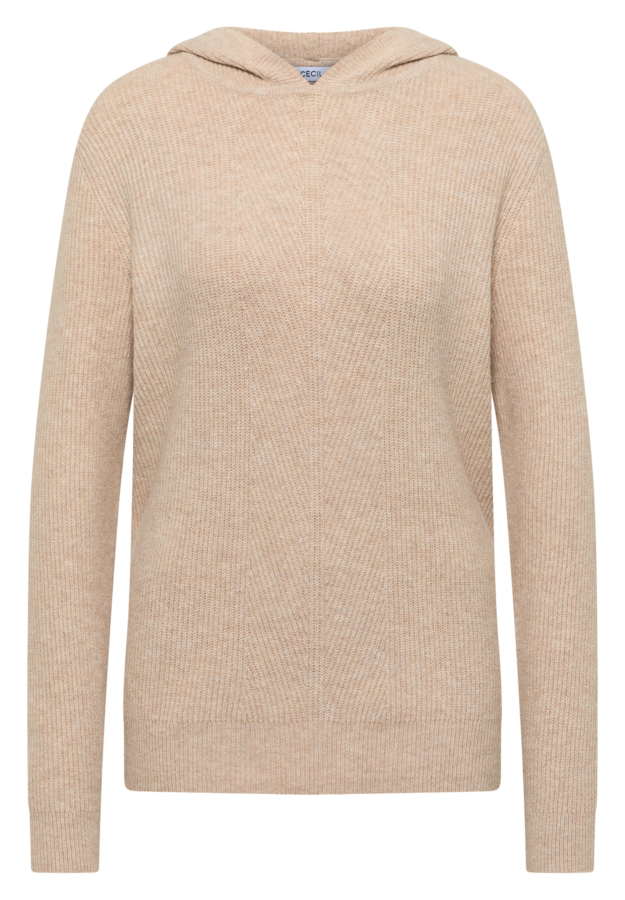 Cecil Kapuzenpullover Strick mit Strukturdetail