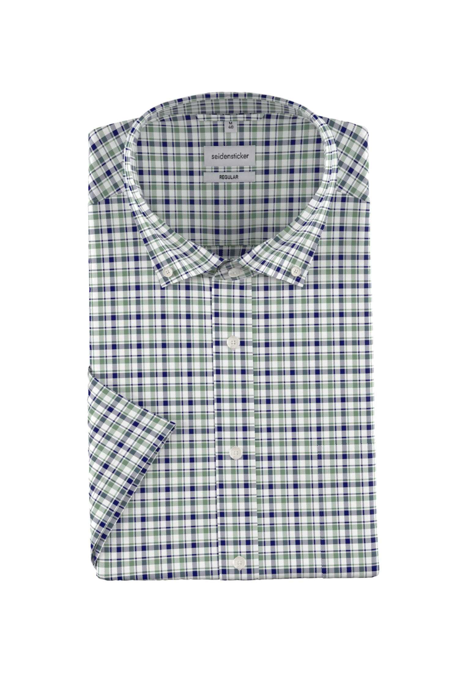seidensticker Businesshemd »Regular«, Regular Kurzarm Button-Down-Kragen Karo