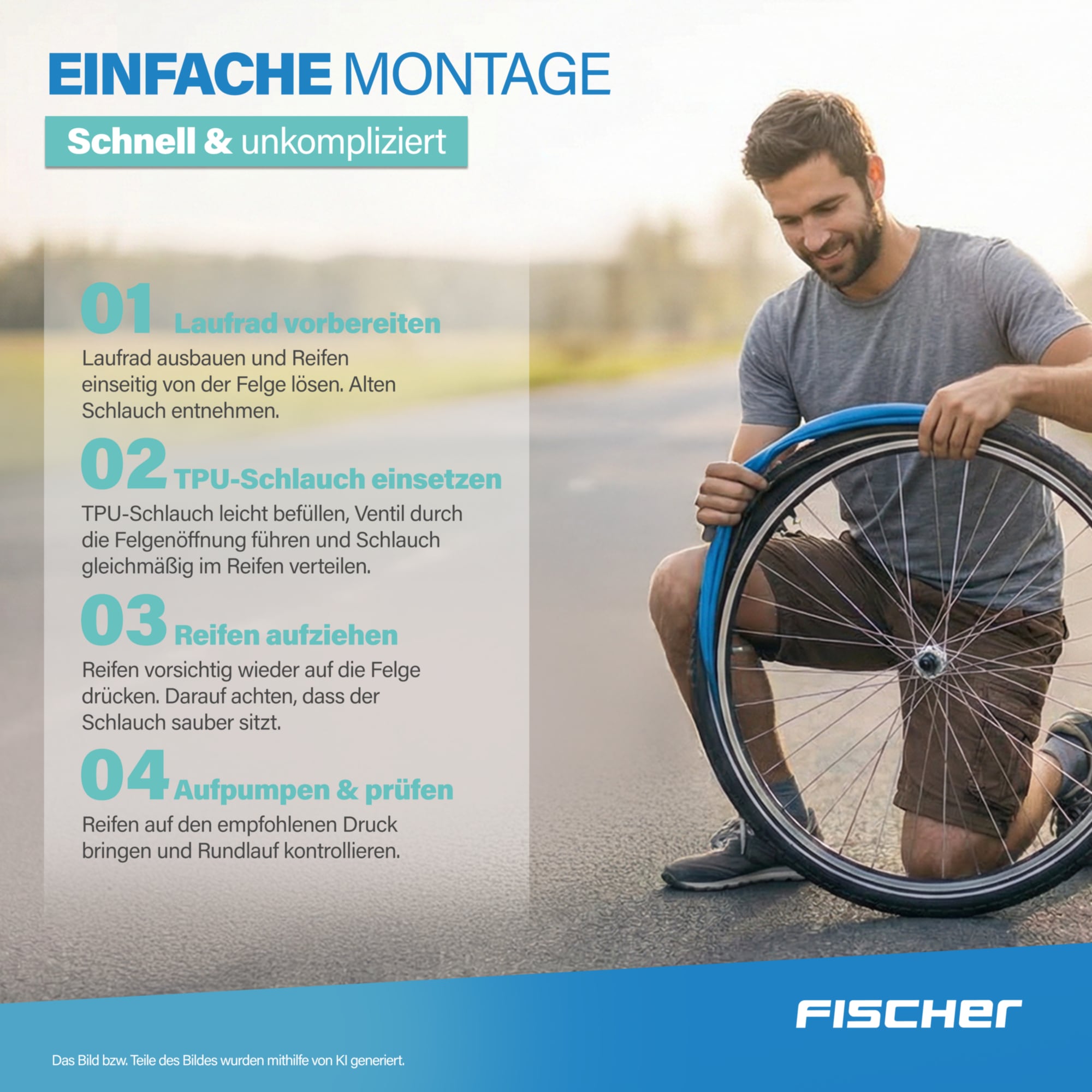 FISCHER Fahrrad Fahrradschlauch »TPU-Schlauch Univ. 28" 35/47-622«
