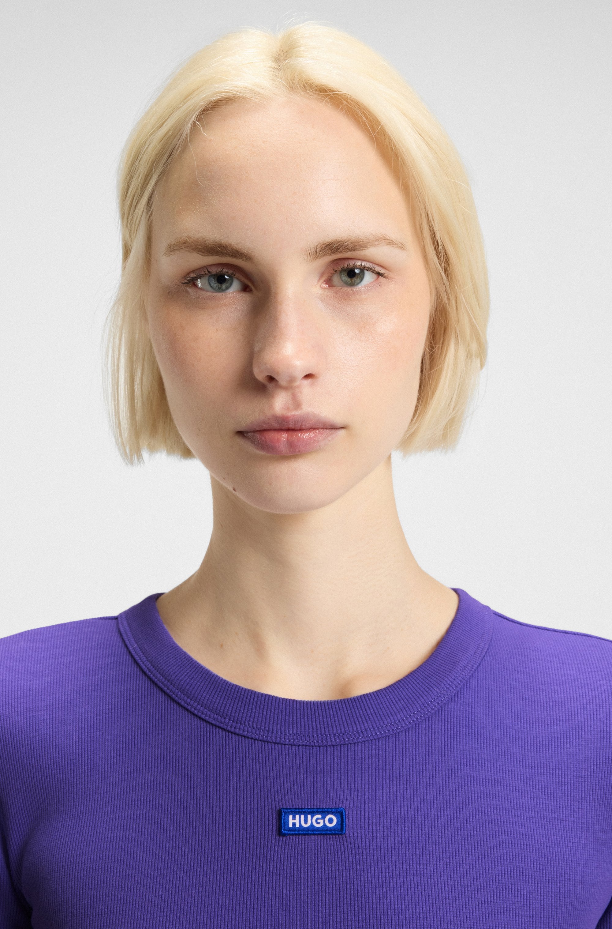 HUGO Blue T-Shirt »Easy Tee«, mit HUGO Aufnäher