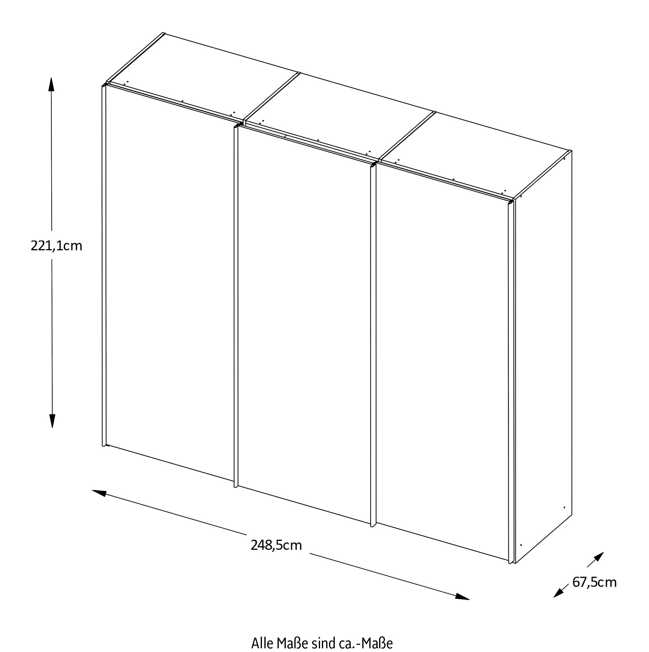 STAUD Schwebetürenschrank »Sinfonie Plus, edles Design in hochwertiger Qualität, Made in Germany« Mit vier verschiedenen Ausstattungsvarianten