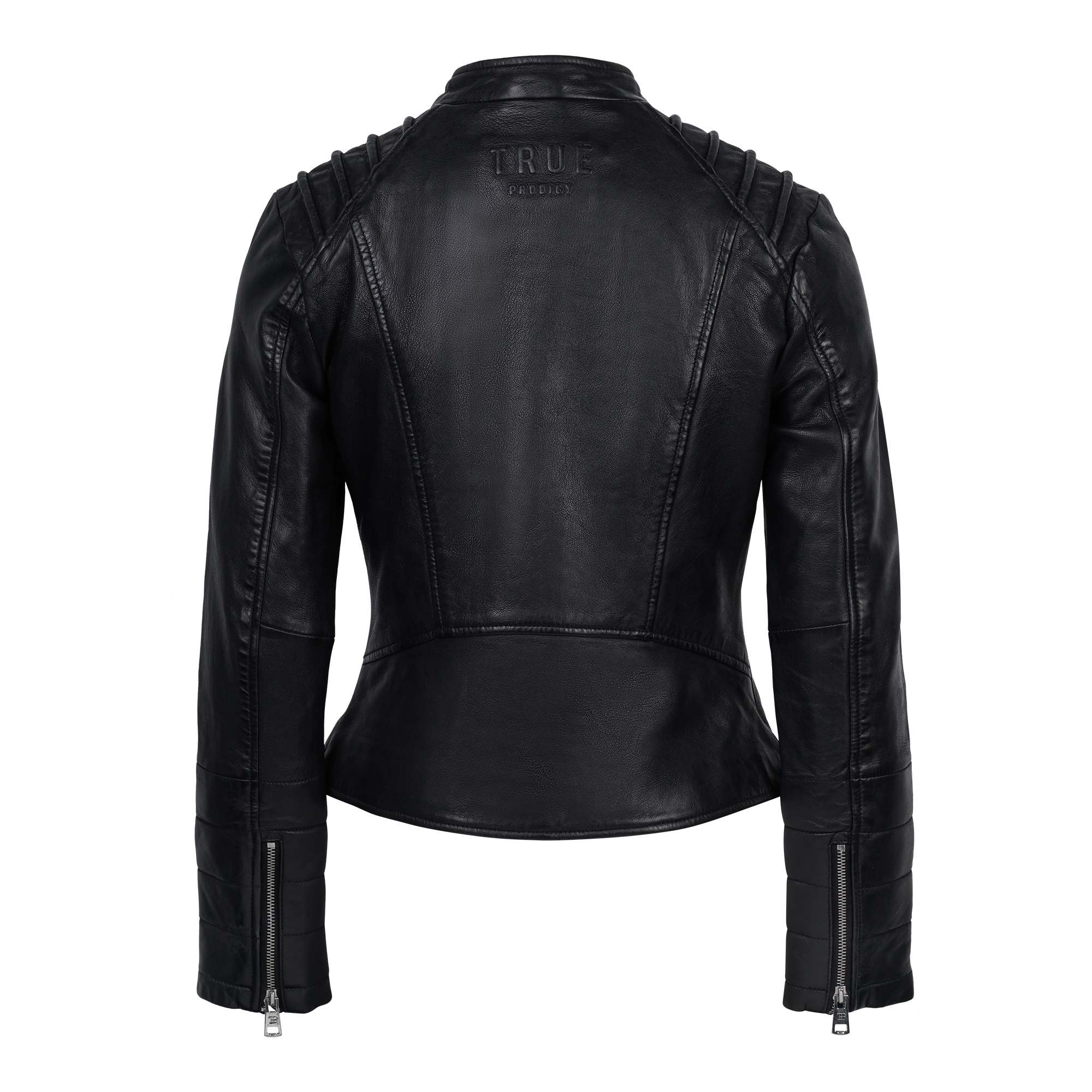 trueprodigy Lederjacke »Raegan mit Steppnähte, Stehkragen und Paspelierungen« ohne Kapuze