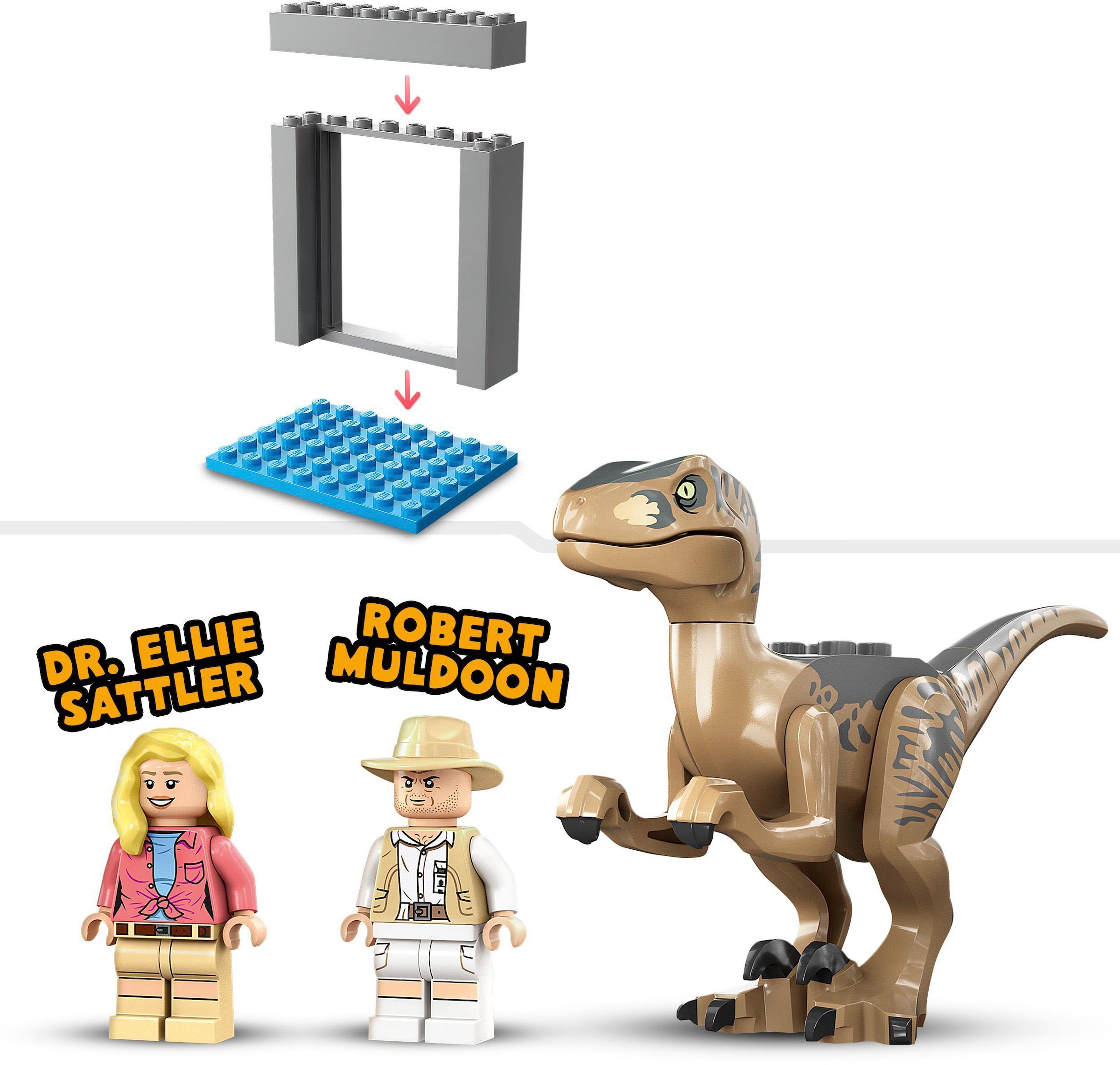 LEGO® Konstruktionsspielsteine »Flucht des Velociraptors (76957), LEGO® Jurassic Park«, (137 St.), Made in Europe