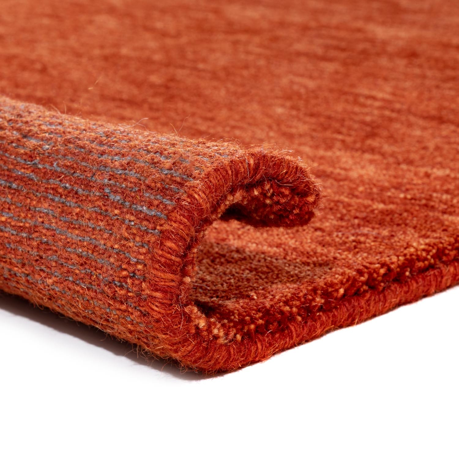morgenland Wollteppich »Uni - Gabbeh Teppich - Softy«, oval, 1,6 mm Höhe, Gabbeh Optik, Uni Farben, reine Wolle, sehr weicher Flor, Wohnzimmer