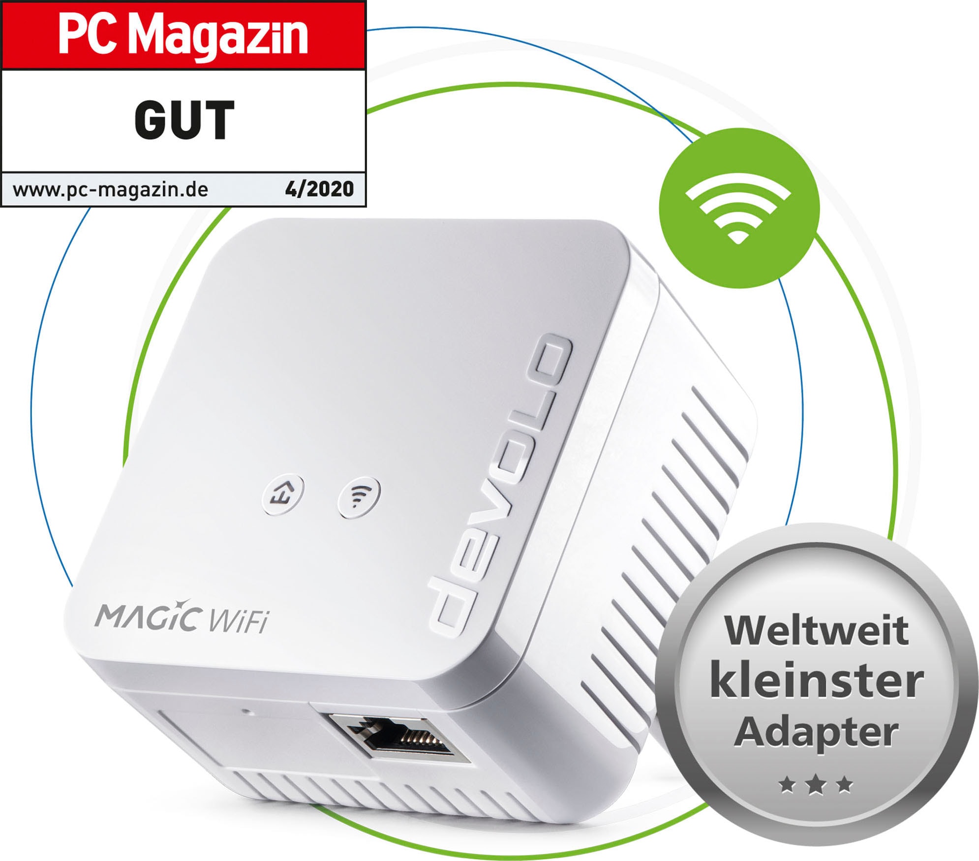 DEVOLO WLAN-Repeater »Magic 1 WiFi mini Ergänzung (1200Mbit, Powerline + WLAN, 1x LAN, Mesh)«
