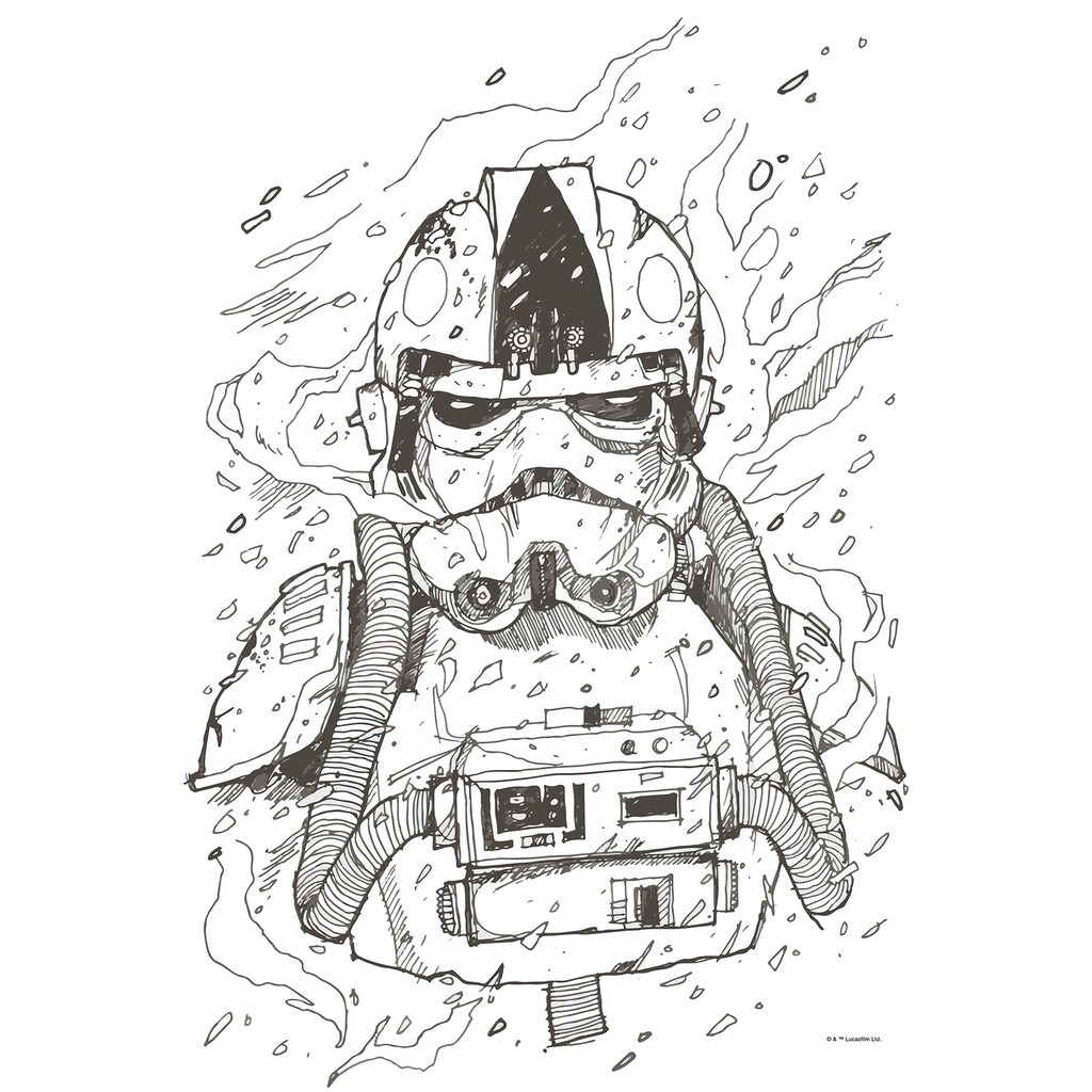 Komar Wandbild »Star Wars Pilot Drawing«, (1 St.)