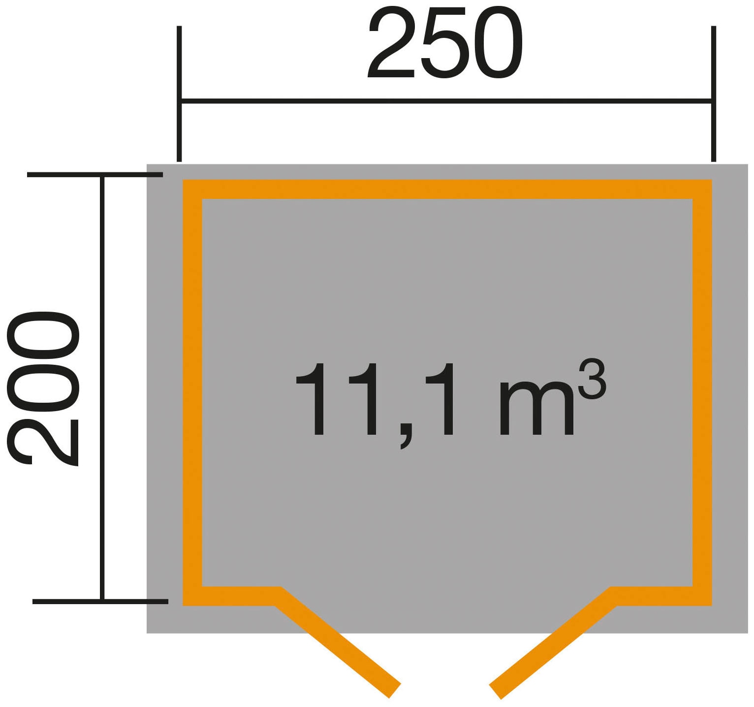 weka Gartenhaus »209 Gr.1,5 hellgrau«