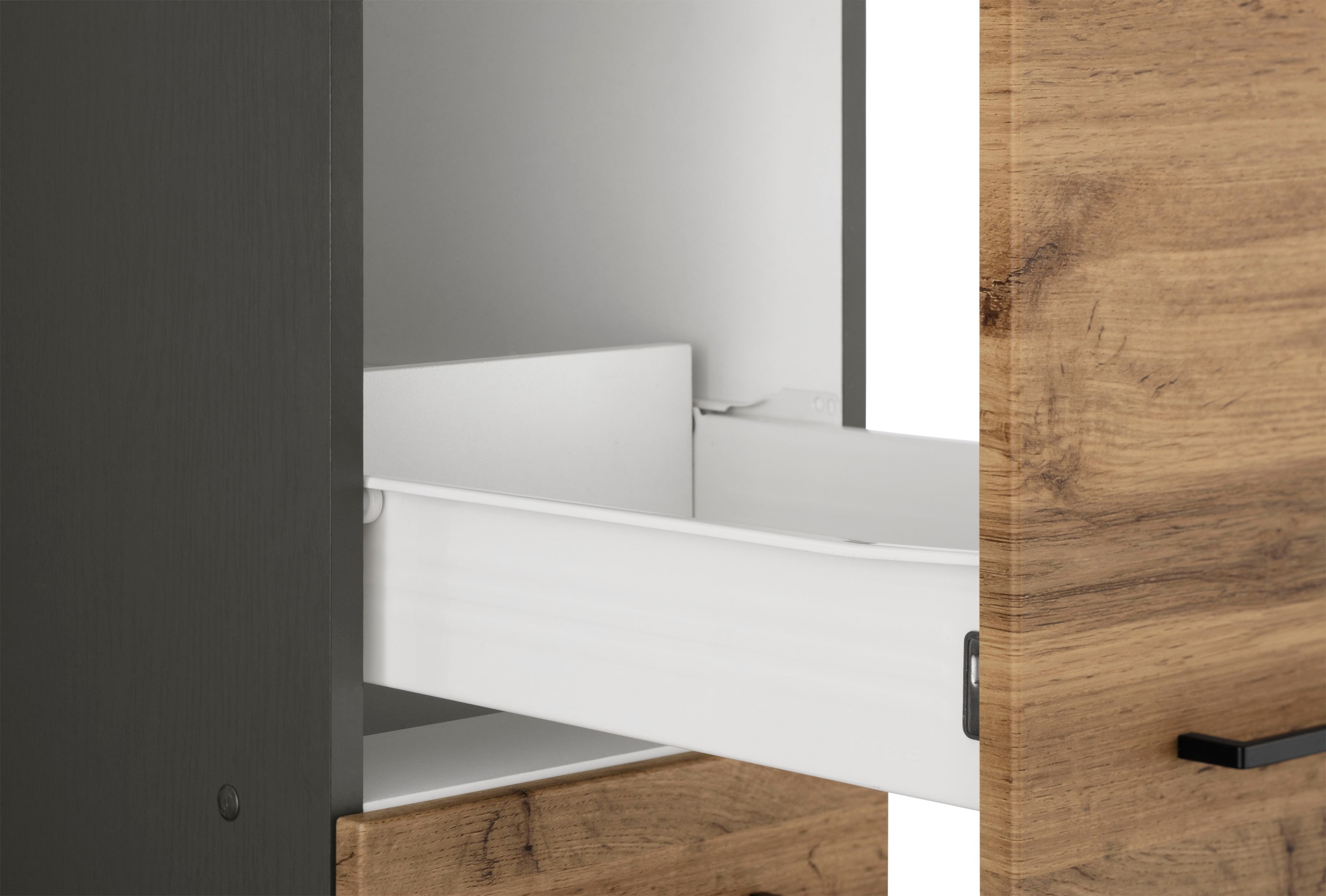 KOCHSTATION Apothekerschrank »KS-Trier«, 30 cm breit, 200 cm hoch, mit 2 Auszügen und 5 Ablagen
