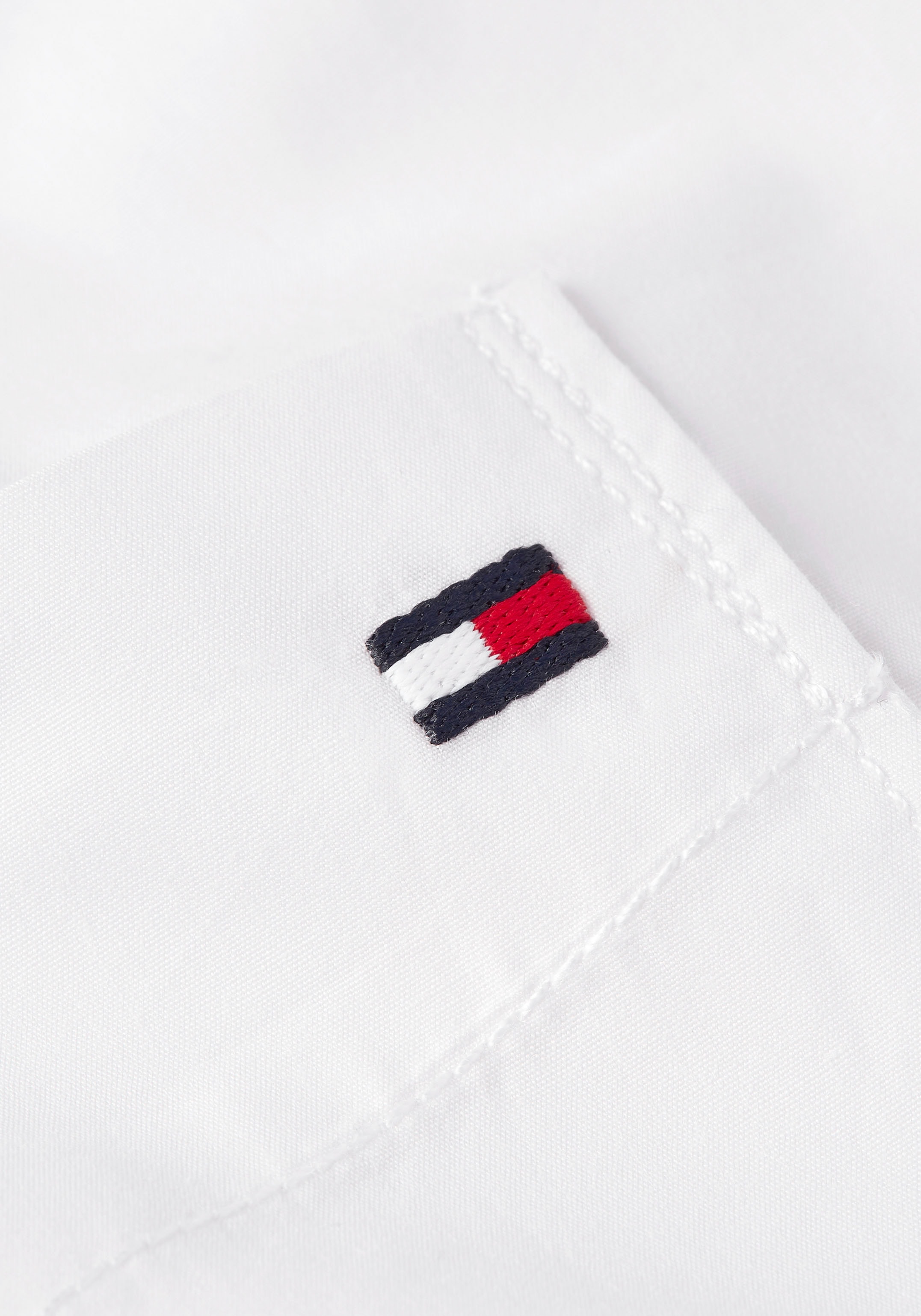 Tommy Hilfiger Hemdbluse »SOLID COTTON EASY FIT SHIRT«, mit Brusttasche